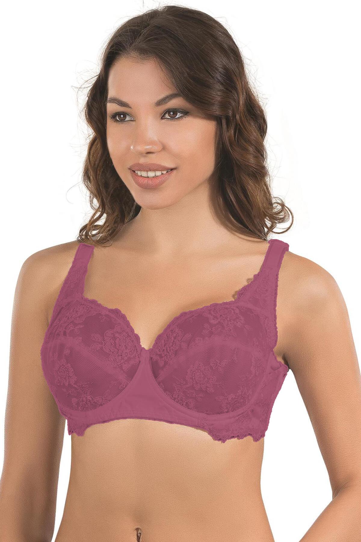 MI146C016 -LİLA MI Emay 146 C Balenli Brode-Sütyen