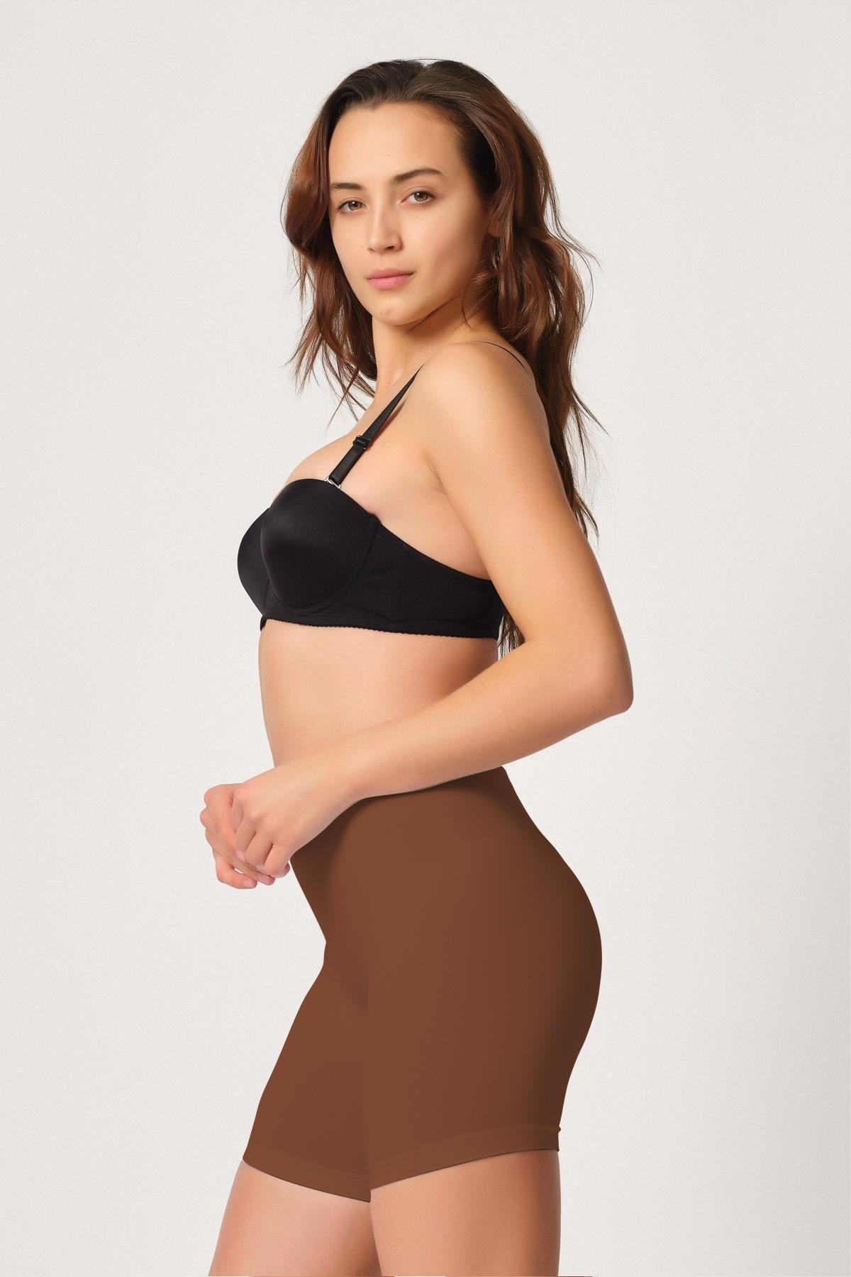 MI3003015 -KAHVE MI Emay 3003 Soft Paçalı Boxer-Kadın Boxer