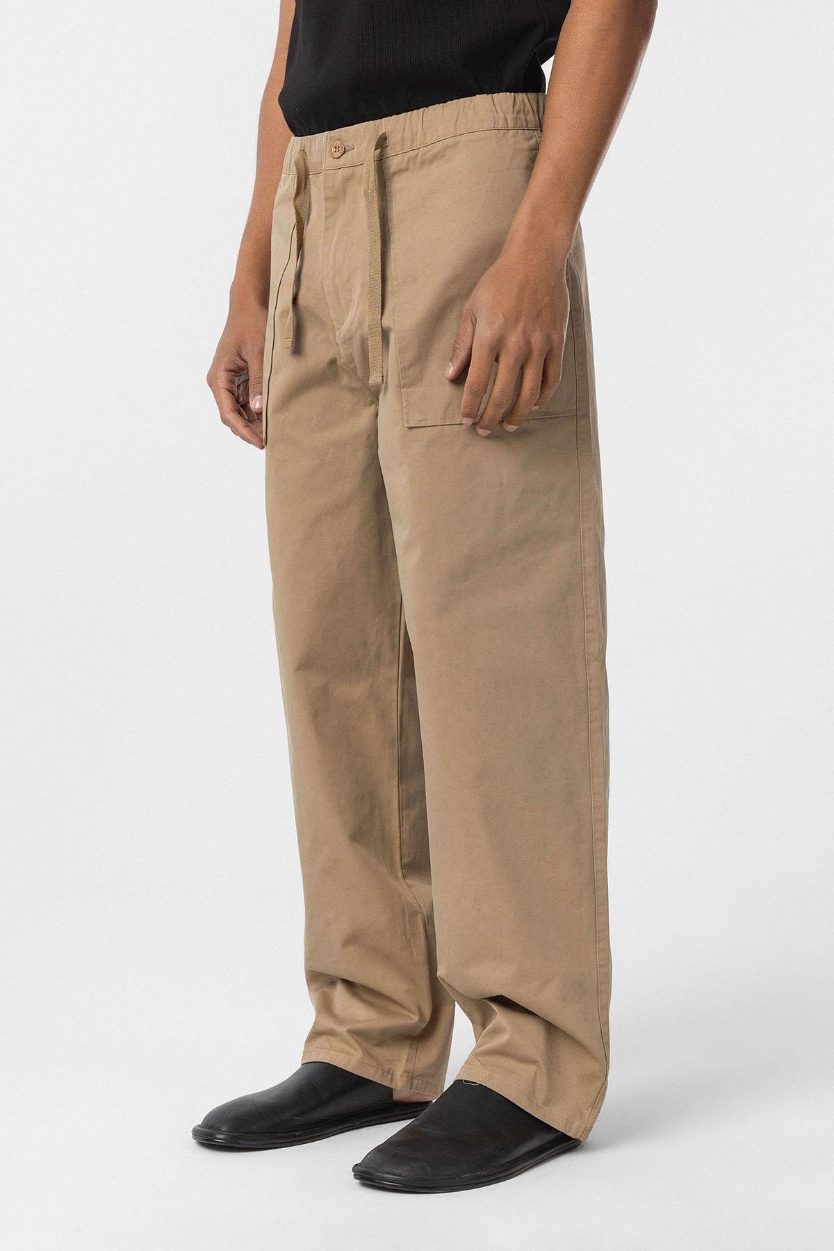 Baggy Fit Gabardin Pantolon Taba