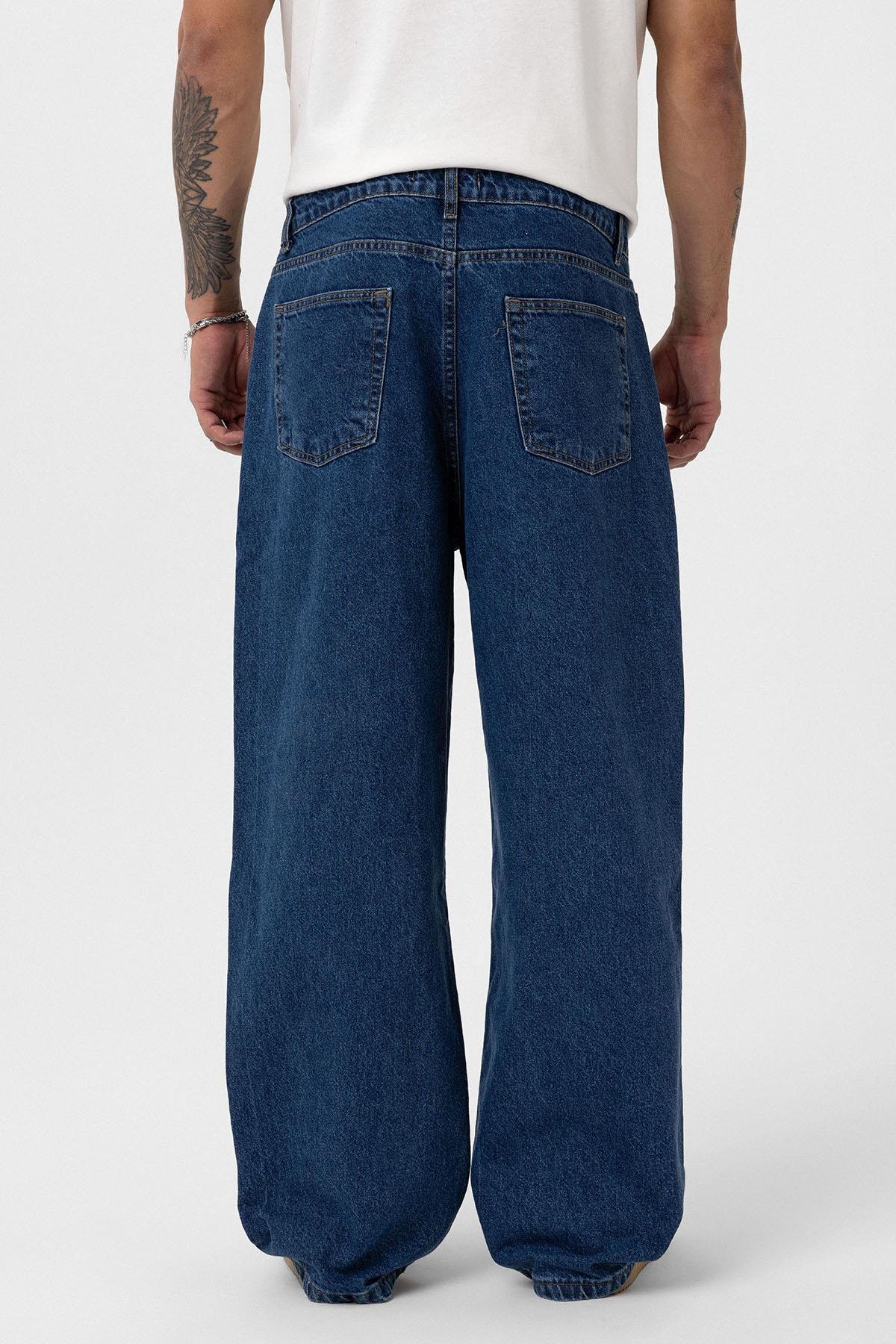 Baggy Fıt Jean Kot Mavisi