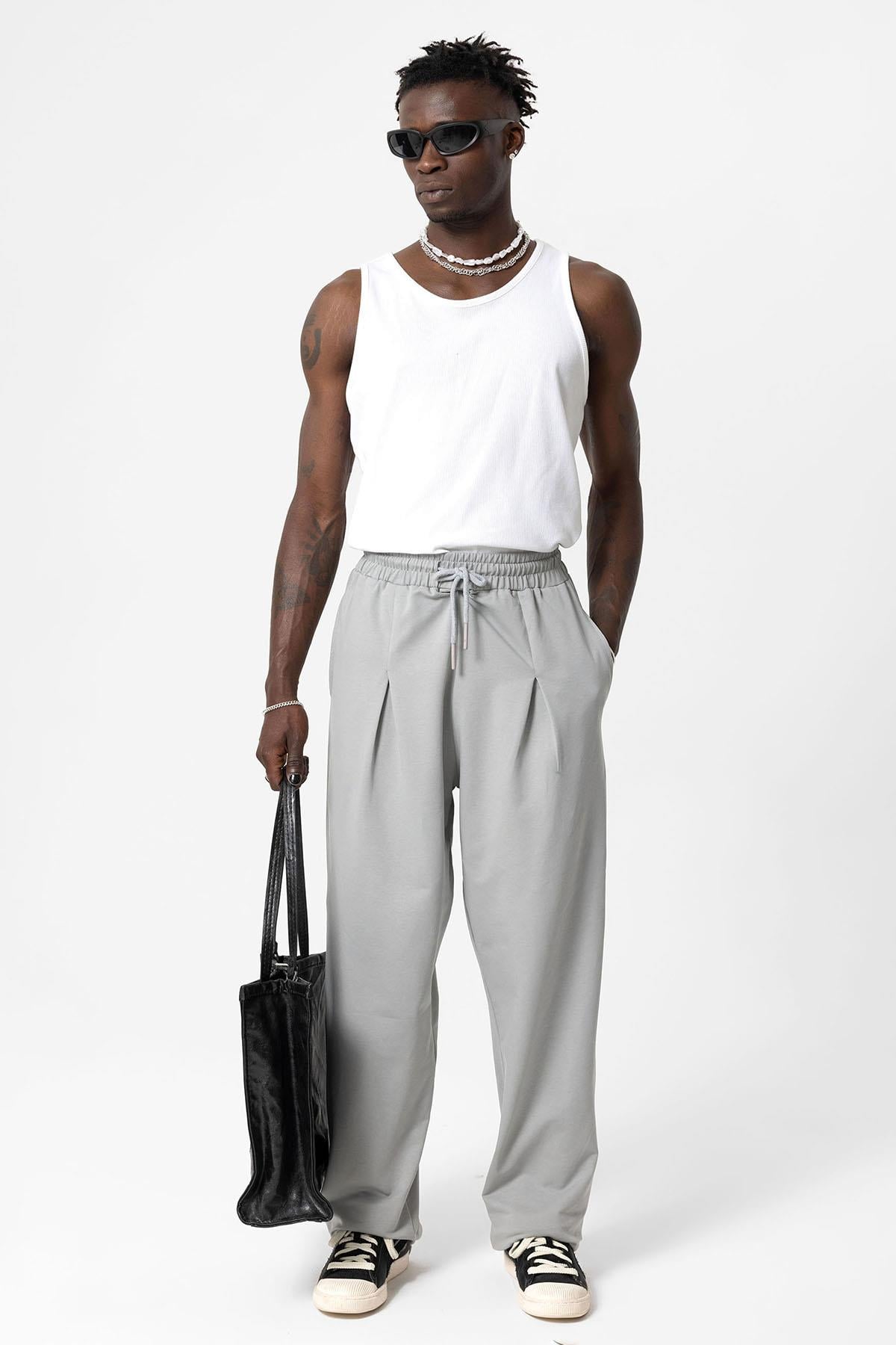 Basic Baggy Eşofman alt Gri
