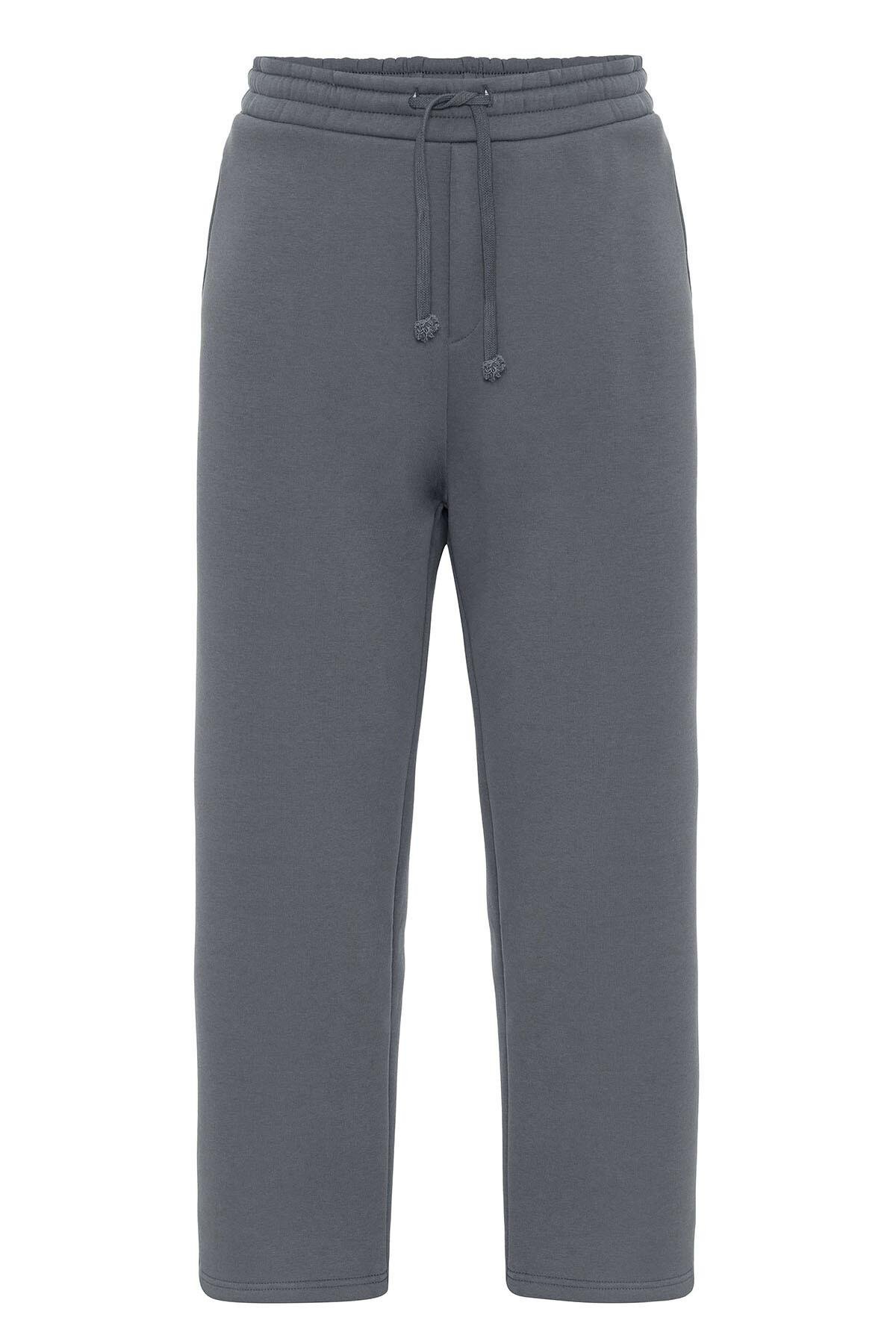 Basıc Oversize Eşofman Takım Füme
