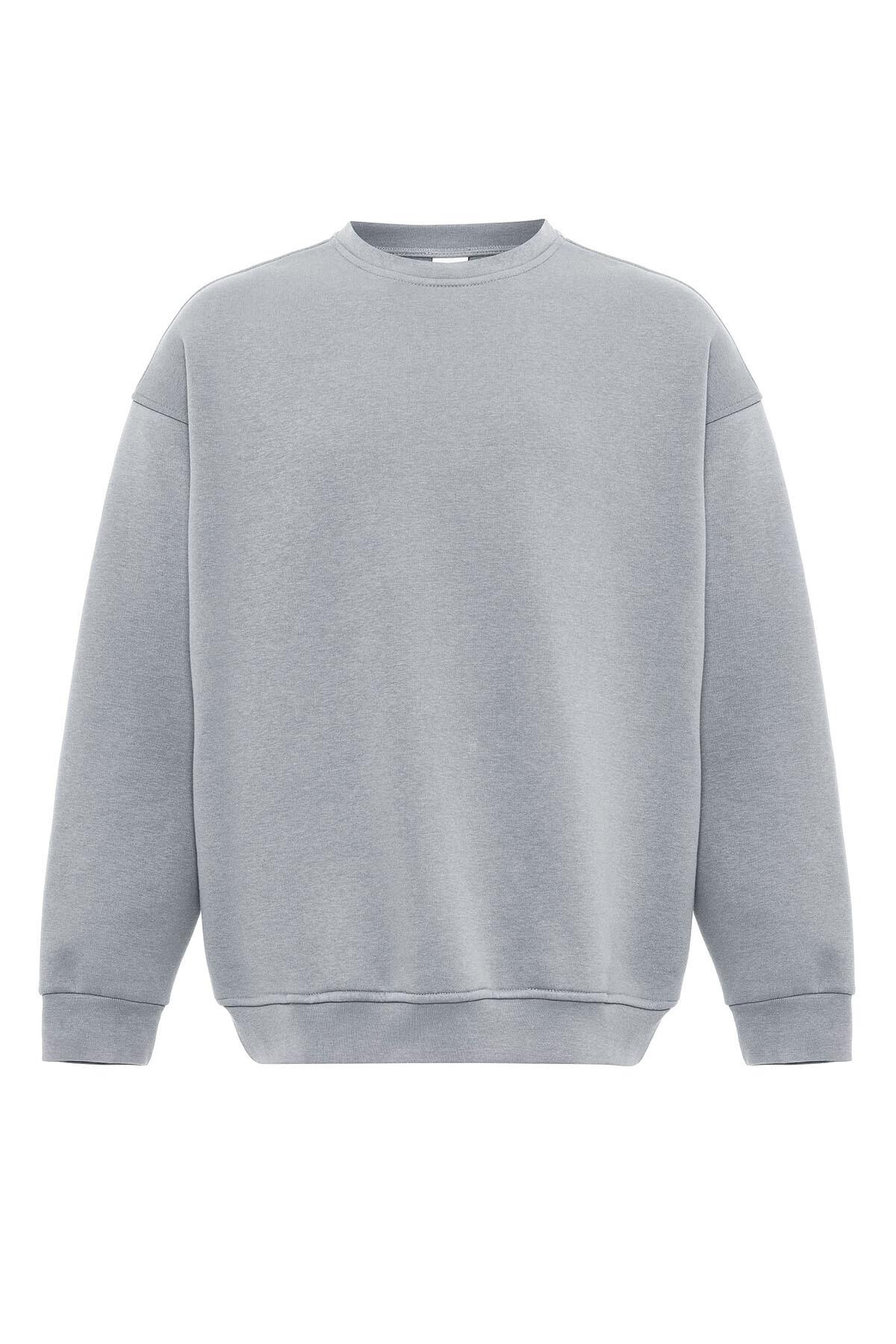 Basıc Oversize Eşofman Takım Gri