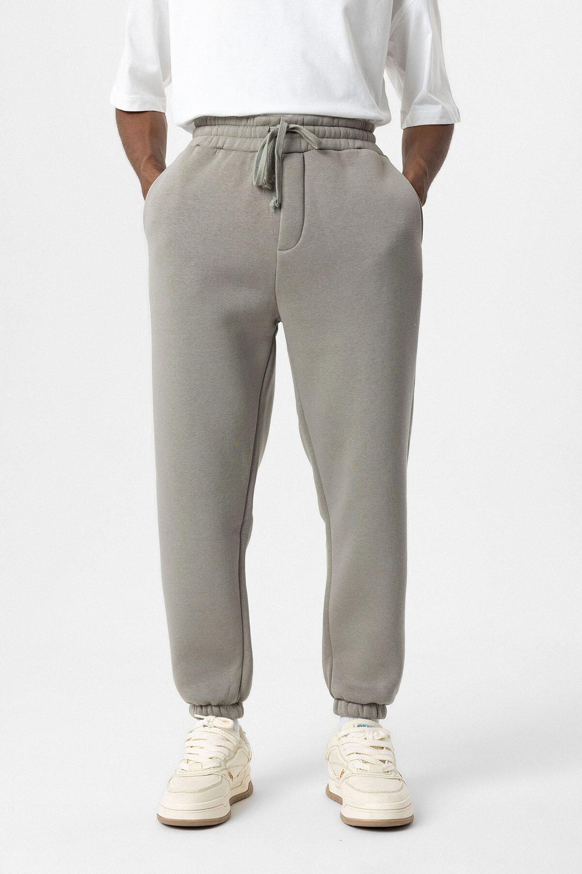 Basıc Oversize Jogger Eşofman Altı Haki