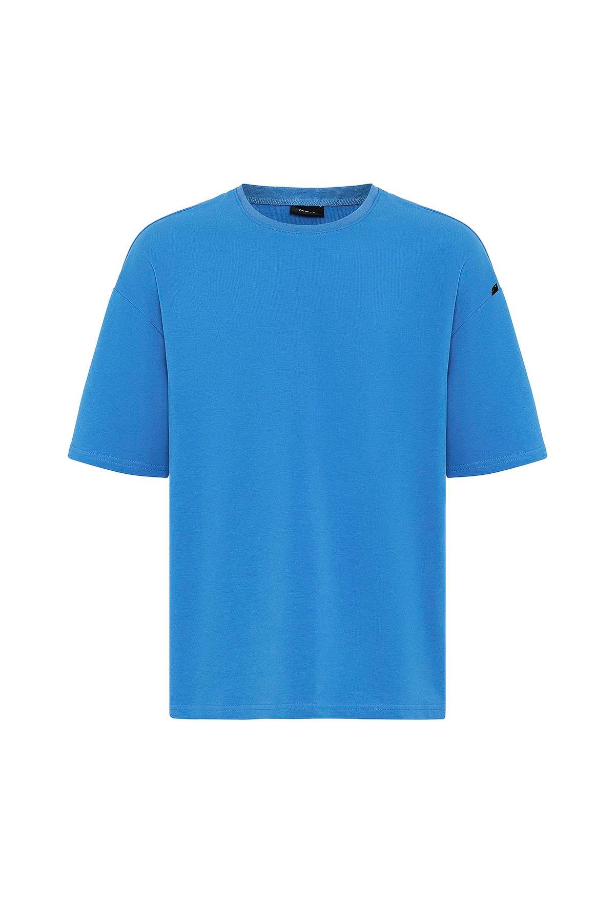 Basic Oversize Şort Takım Mavi