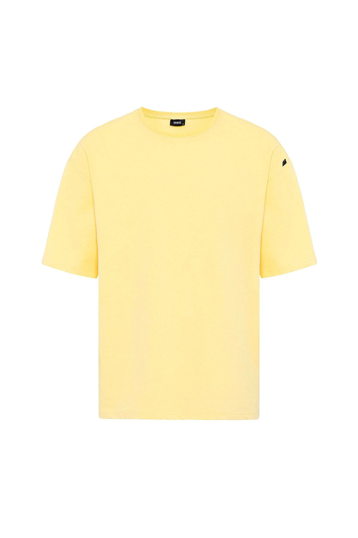 Basic Oversize Şort Takım Sarı