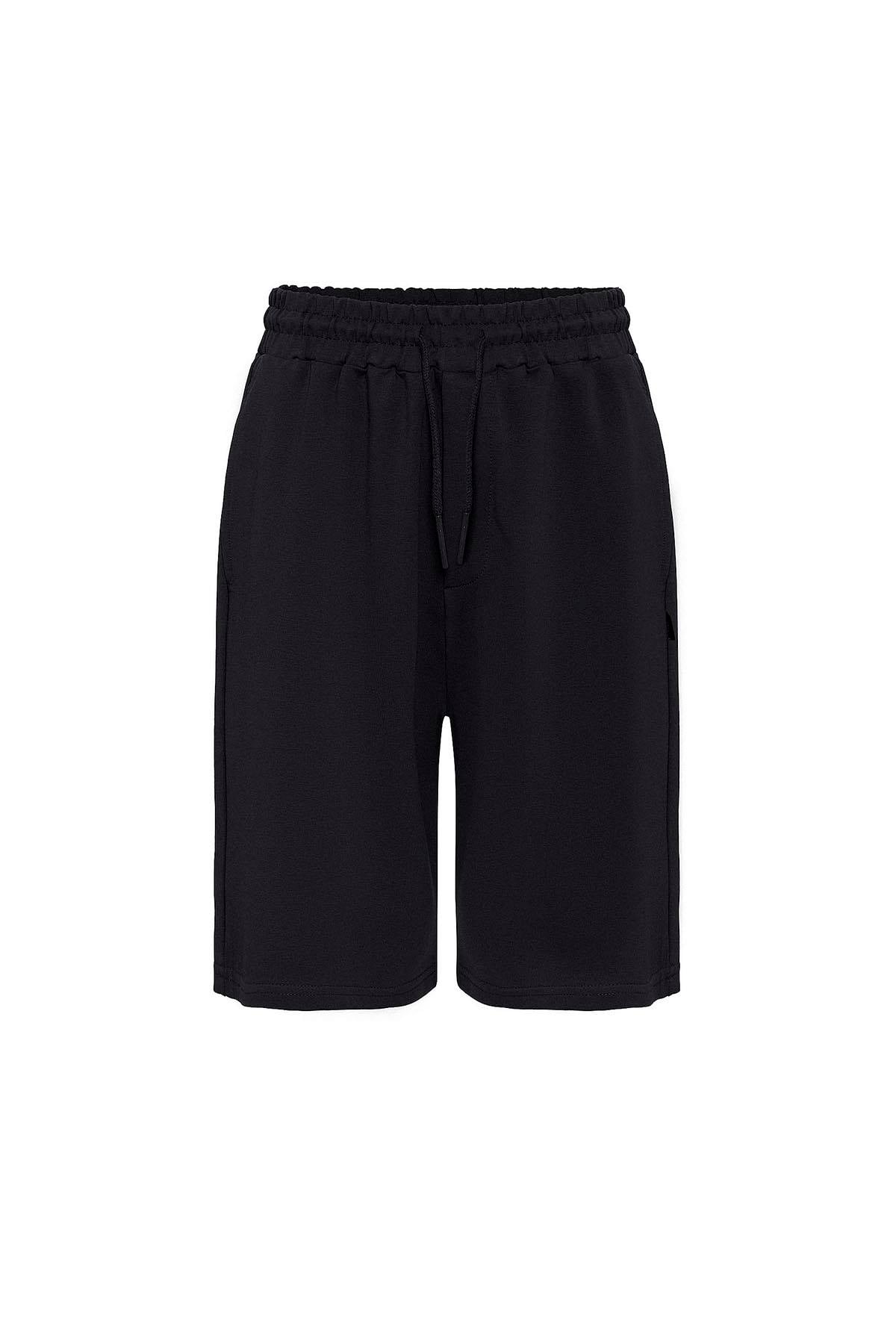 Basic Oversize Şort Takım Siyah