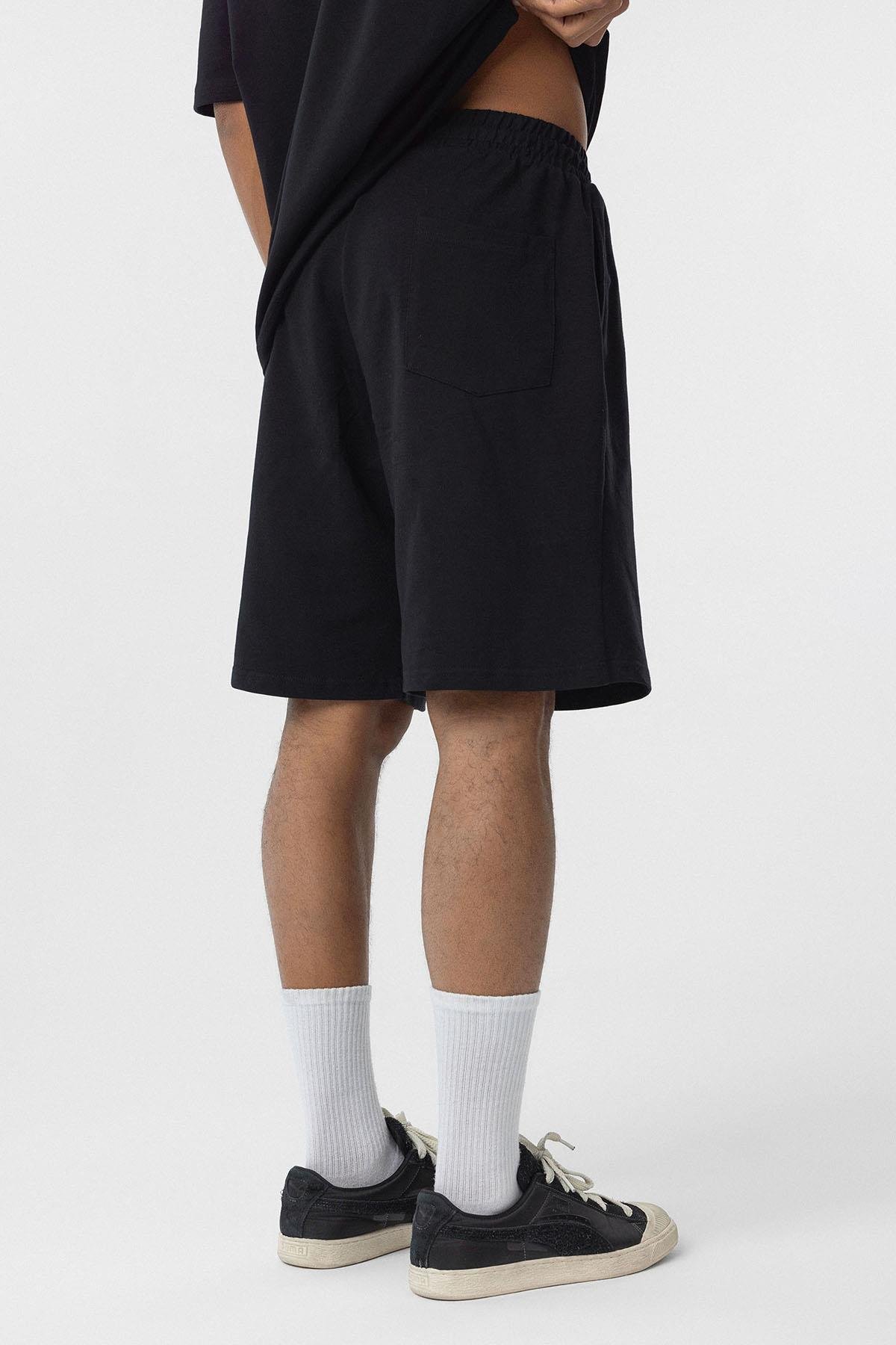 Basic Oversize Şort Takım Siyah