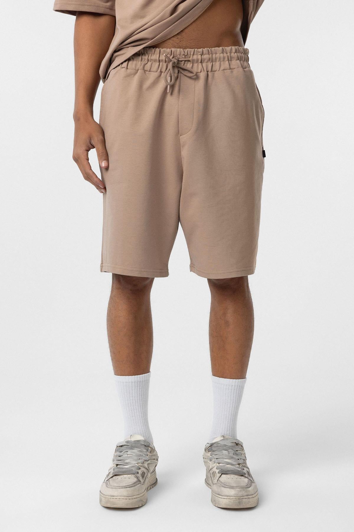 Basic Oversize Şort Takım Vizon