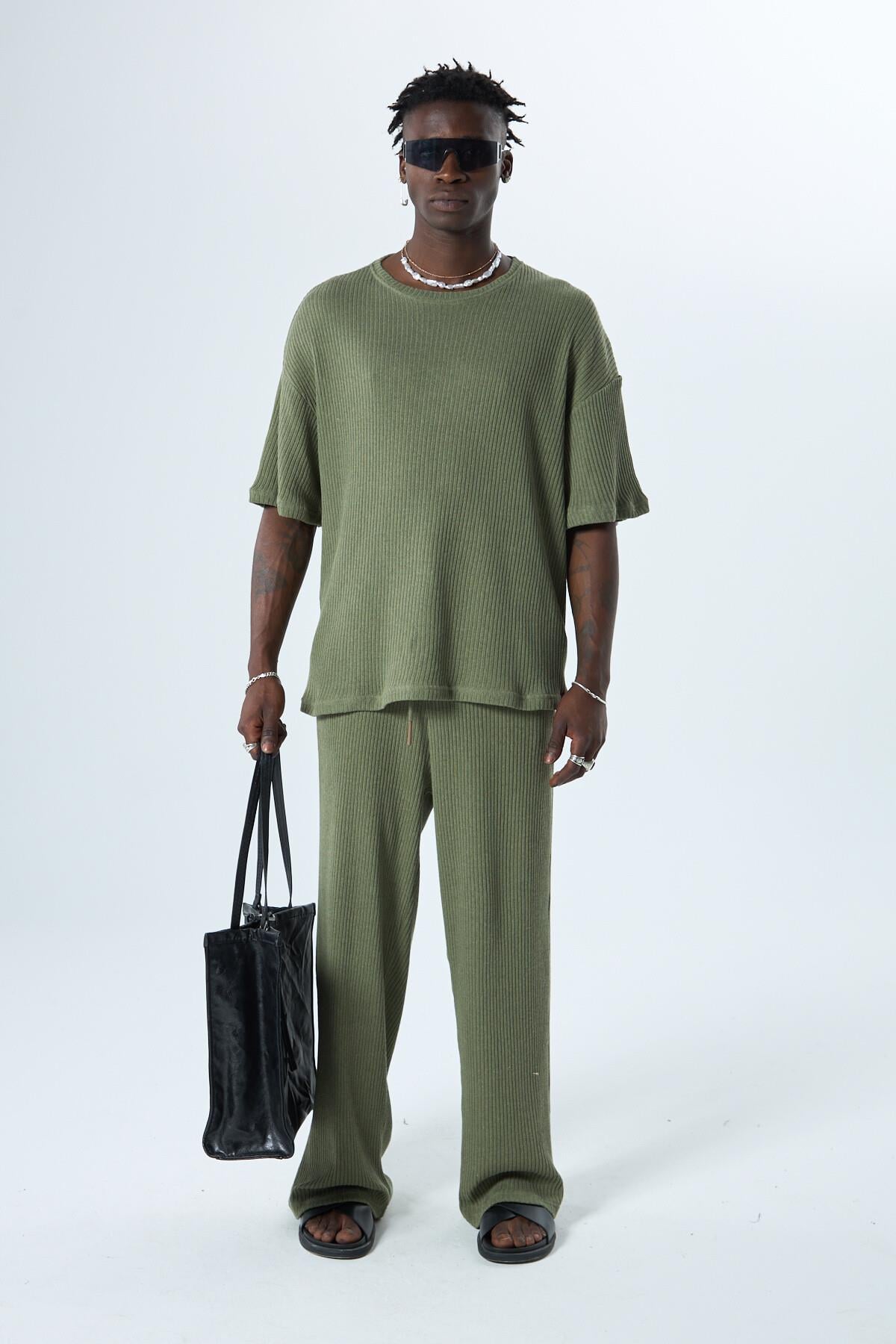 Basıc Oversize Takım Haki
