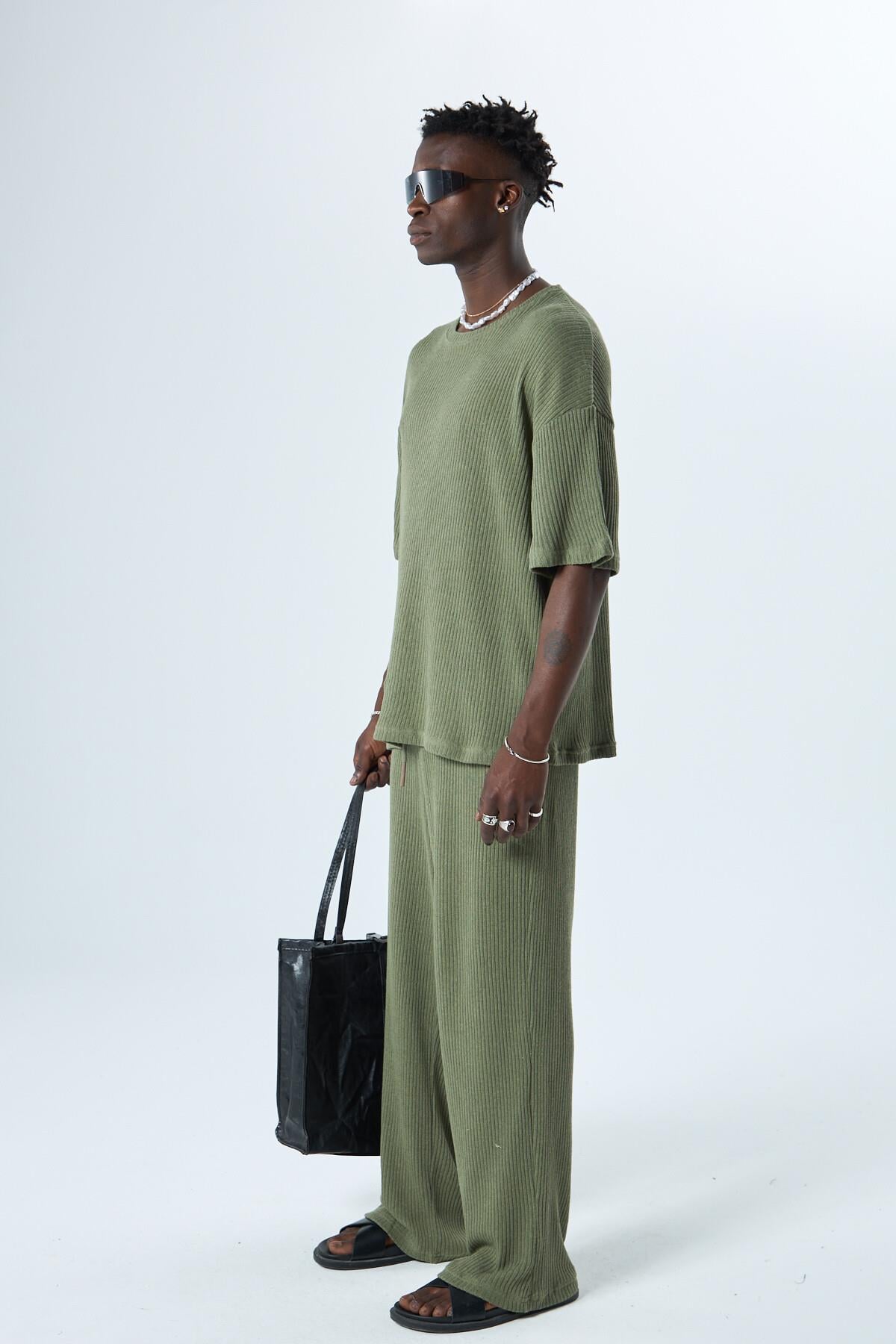 Basıc Oversize Takım Haki
