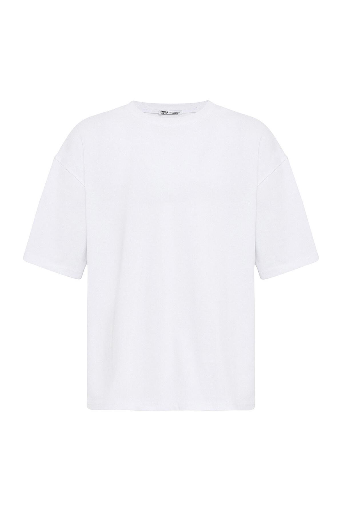 Basıc Oversize Tişört Beyaz