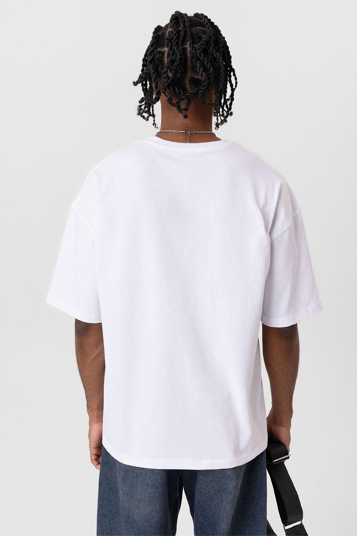 Basıc Oversize Tişört Beyaz