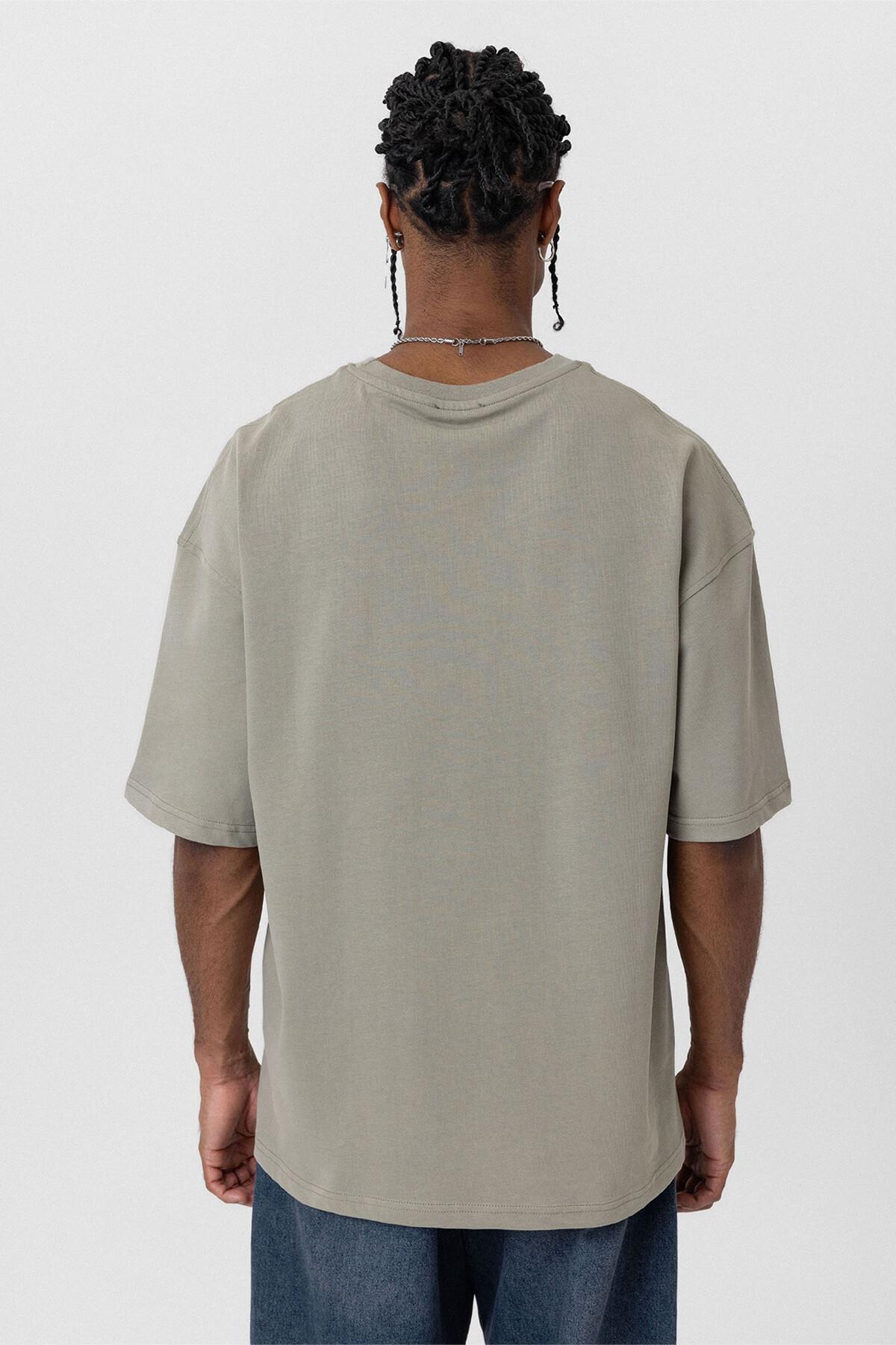 Basıc Oversize Tişört Haki