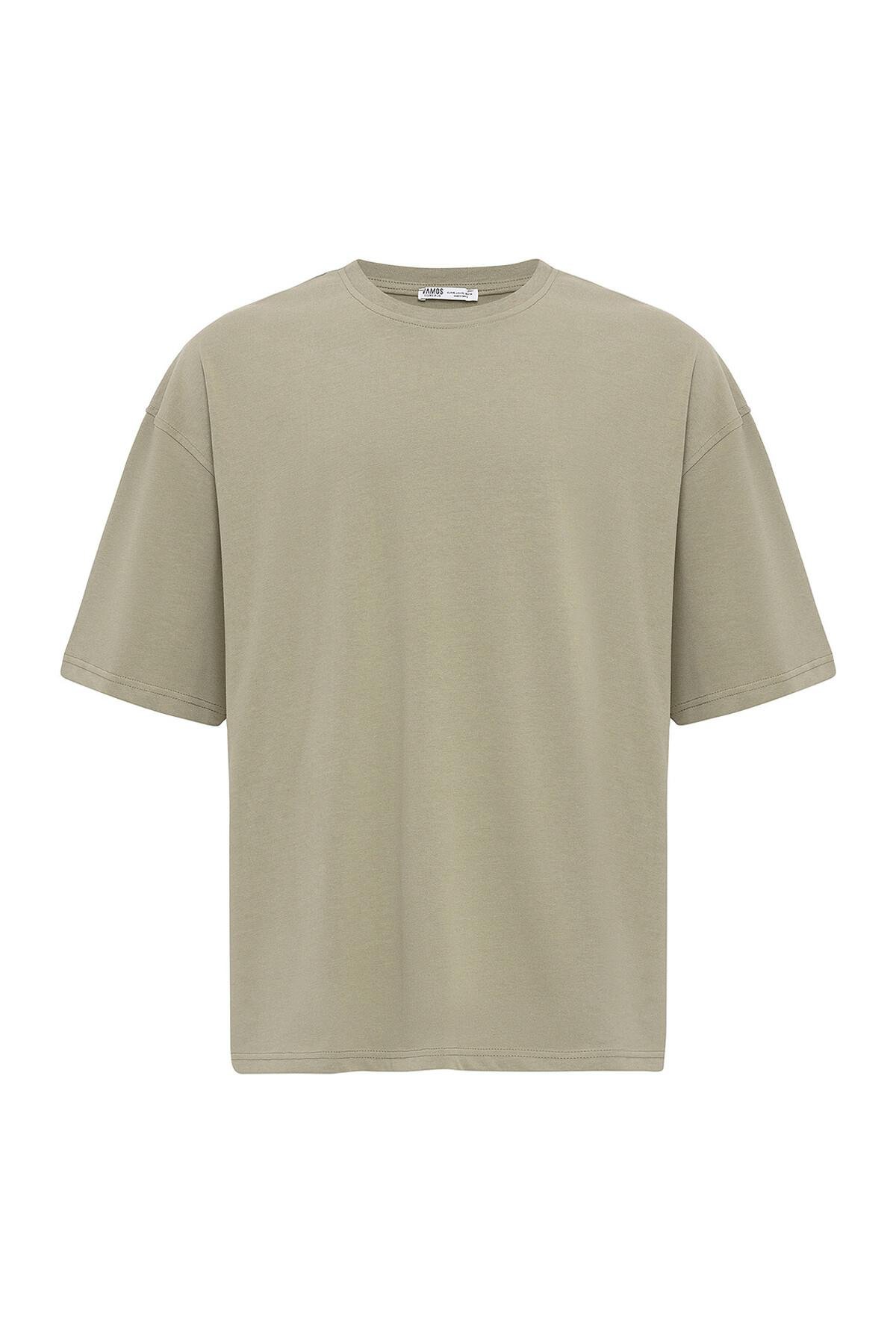 Basıc Oversize Tişört Haki
