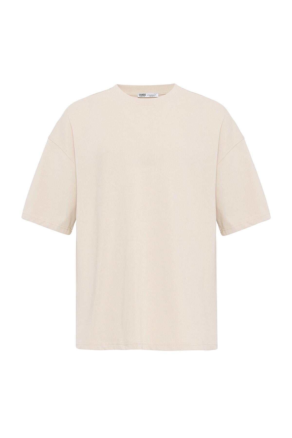 Basıc Oversize Tişört Taş