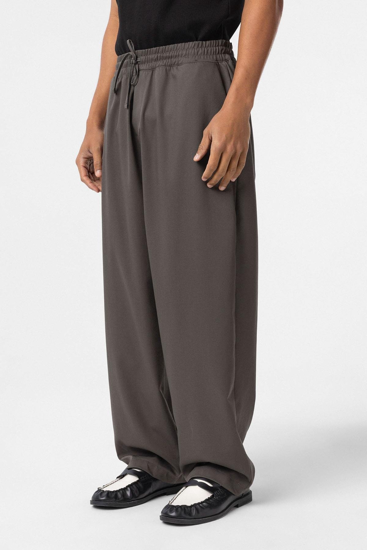 Bel Lastikli Baggy Pantolon Füme