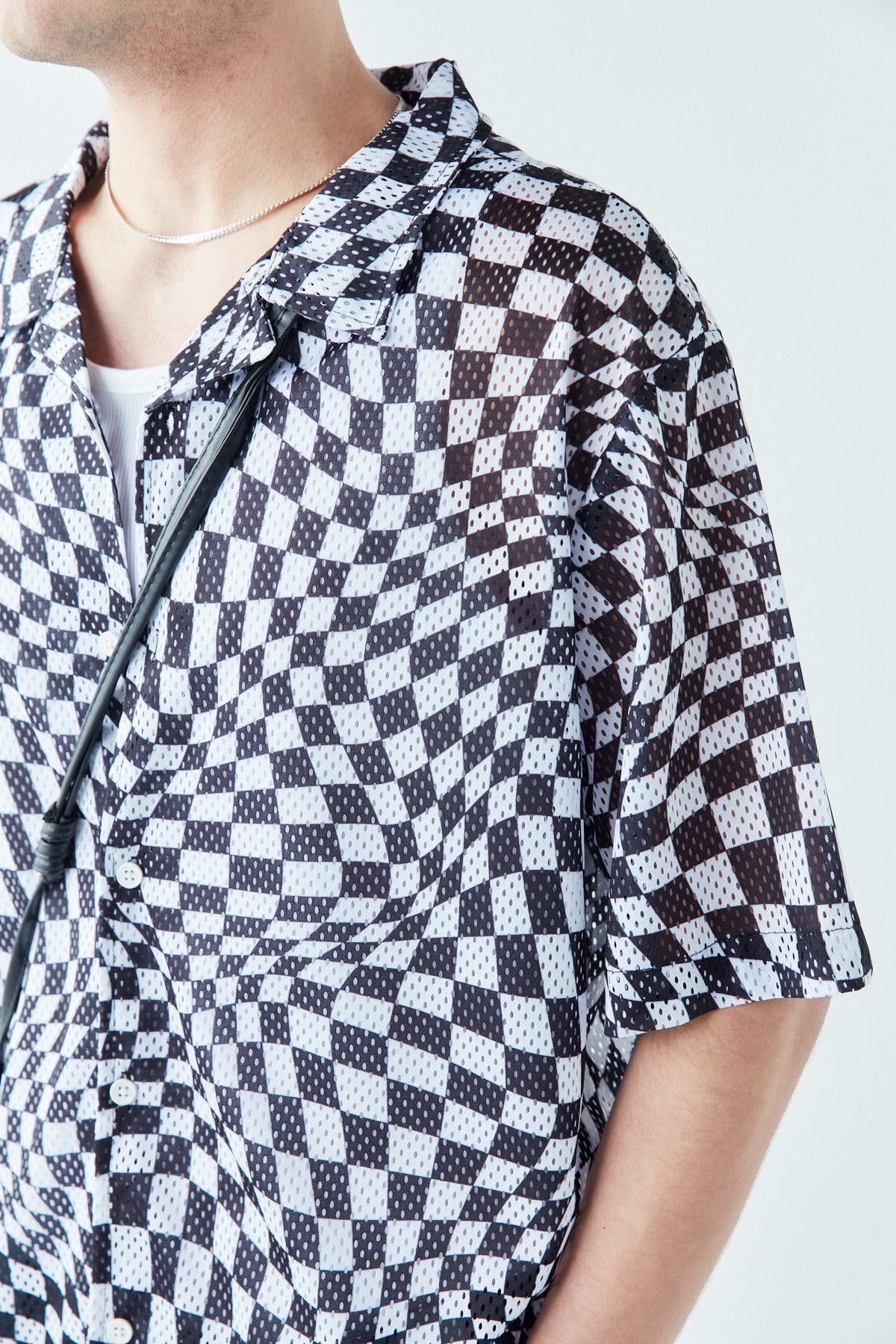 Desenli Fitilli Oversize Gömlek Desen-10