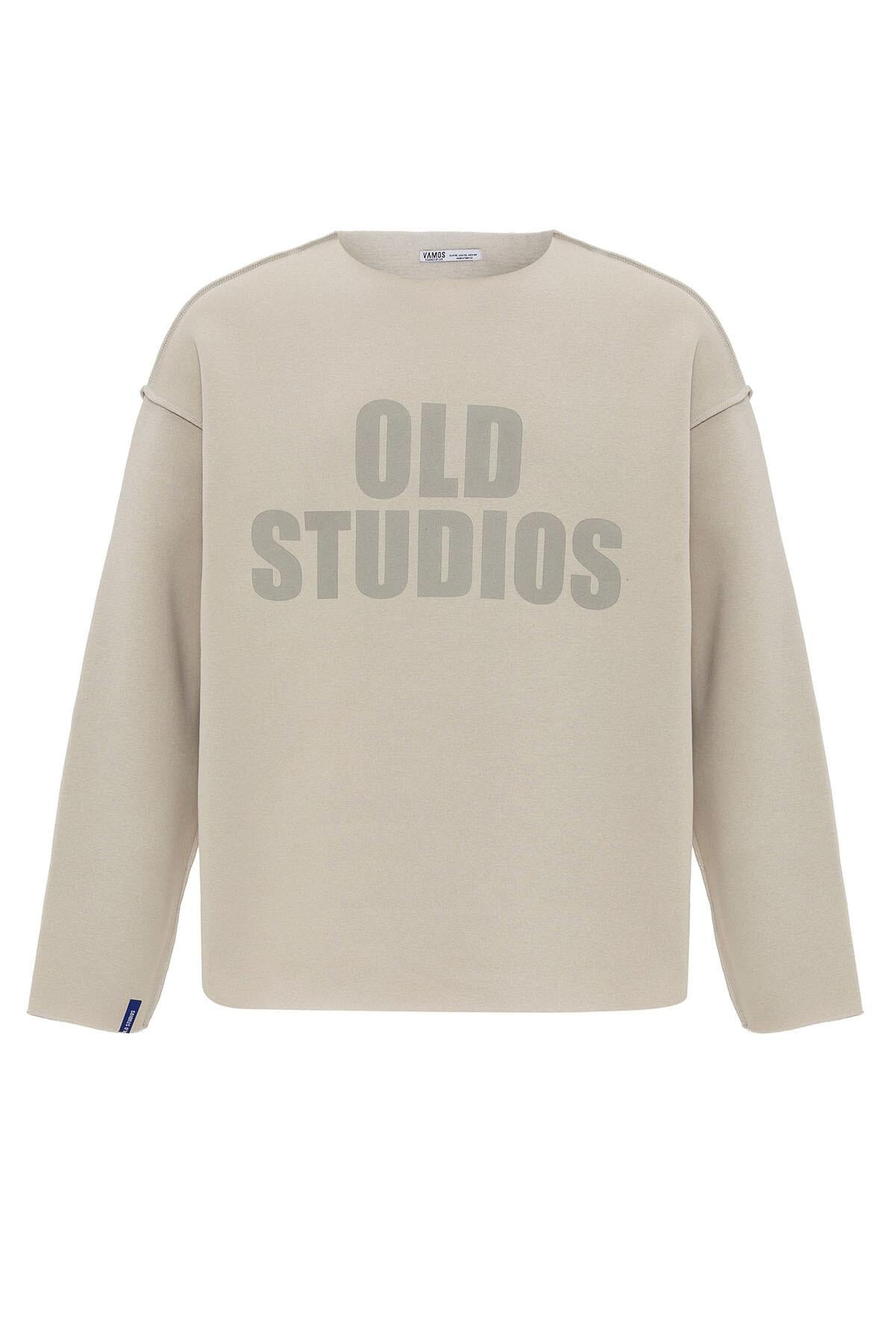 Dikiş Detaylı Overıze Sweatshirt Buz Grisi