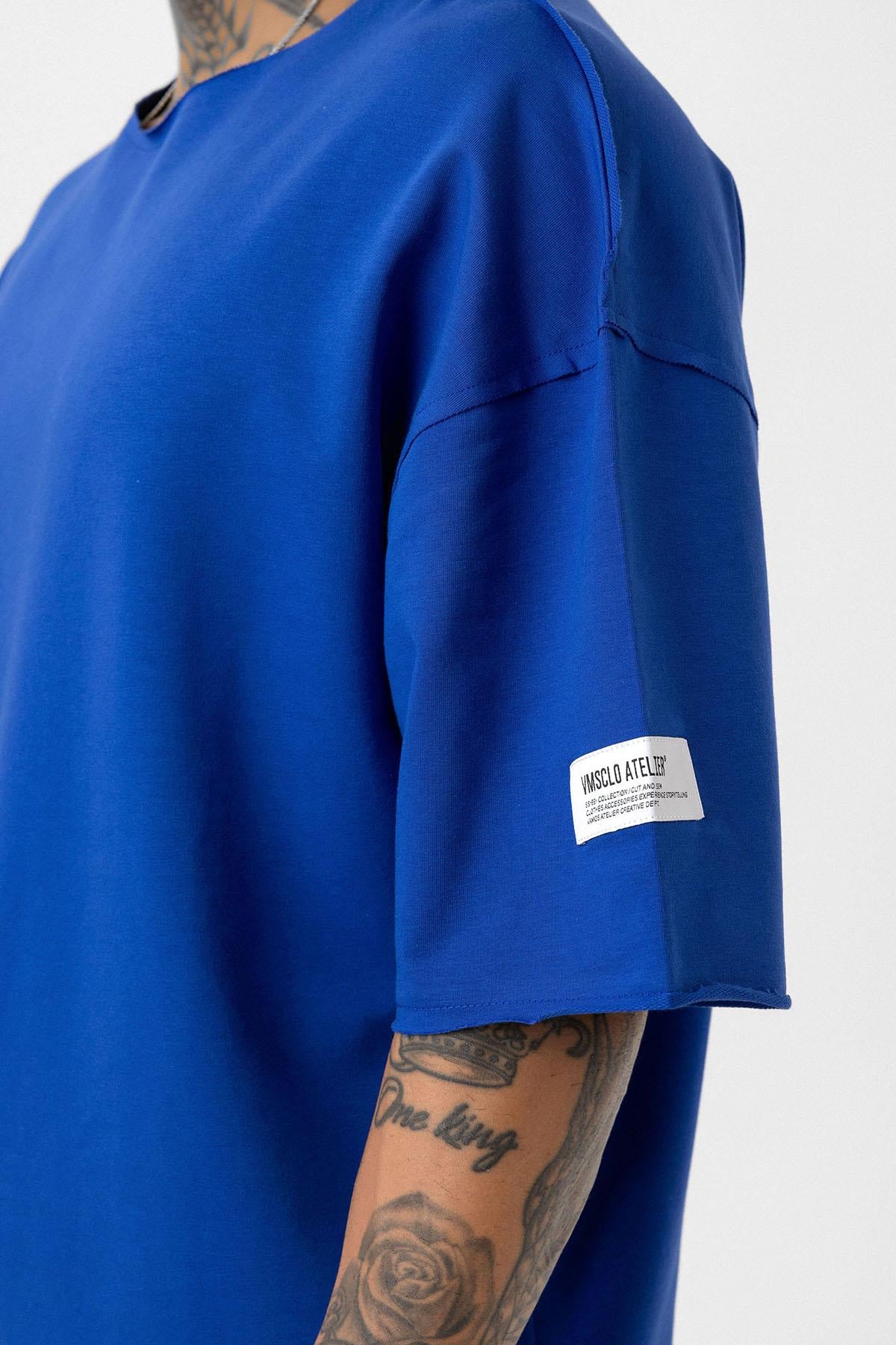 Etiket Detaylı Oversize Eşofman Takım Saks