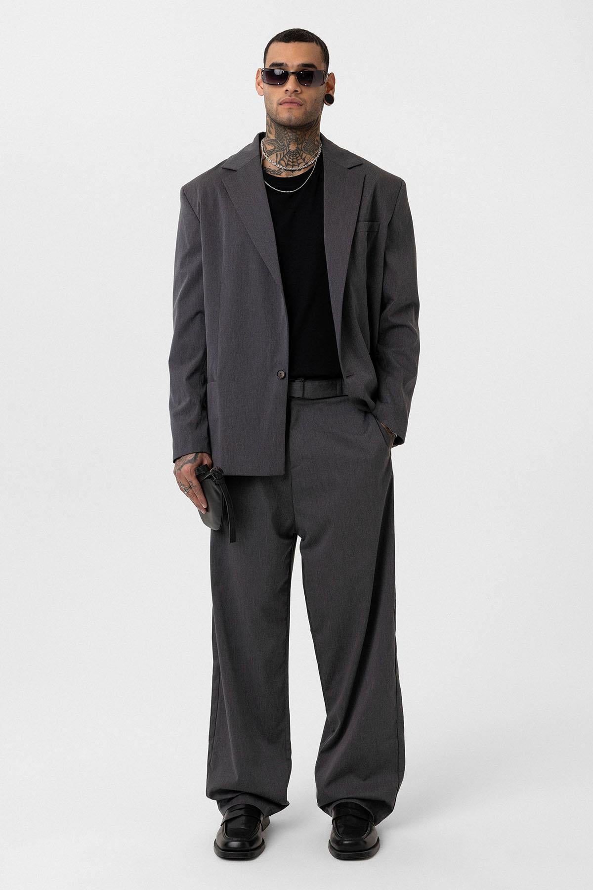 Oversize Blazer Ceket Antrasit
