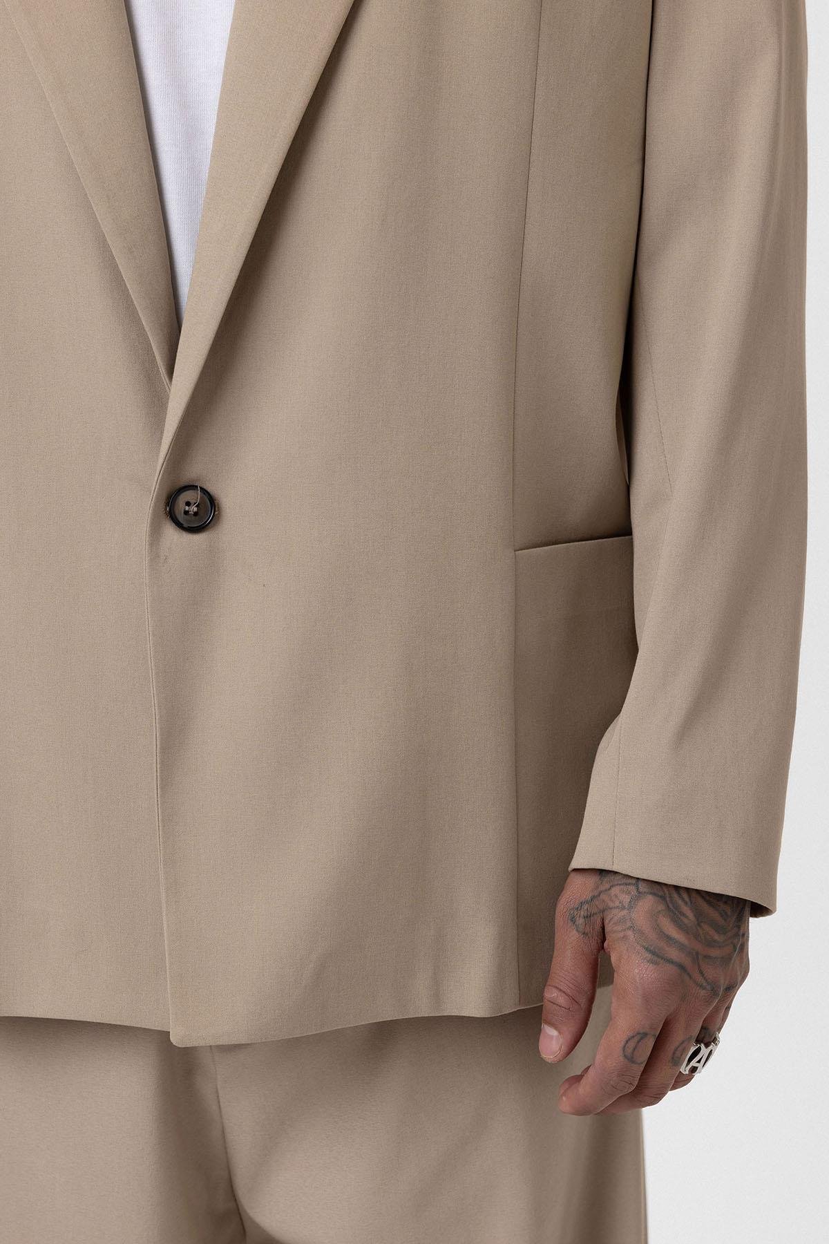 Oversize Blazer Ceket Bej