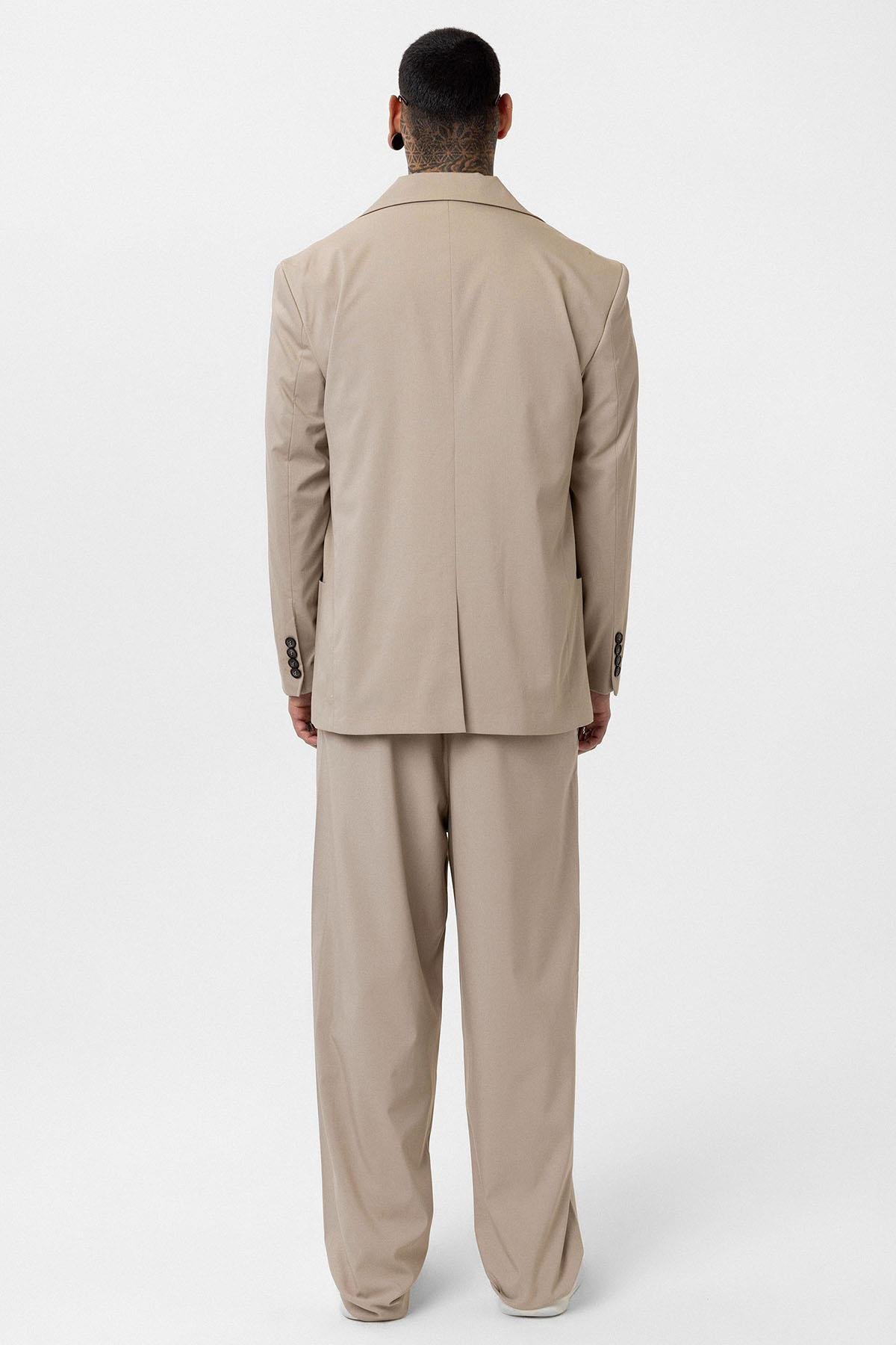 Oversize Blazer Ceket Bej