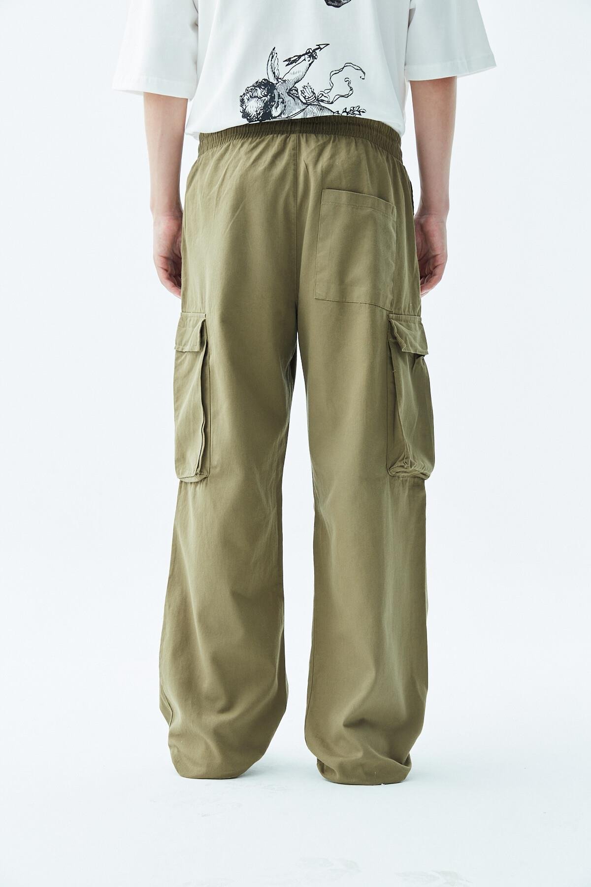 Oversize Kargo Pantolon - Taş Haki