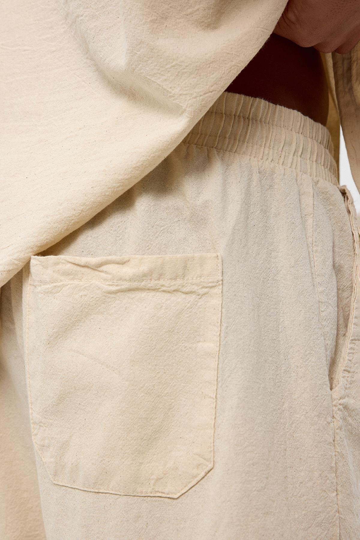 Oversize Keten Şort Naturel