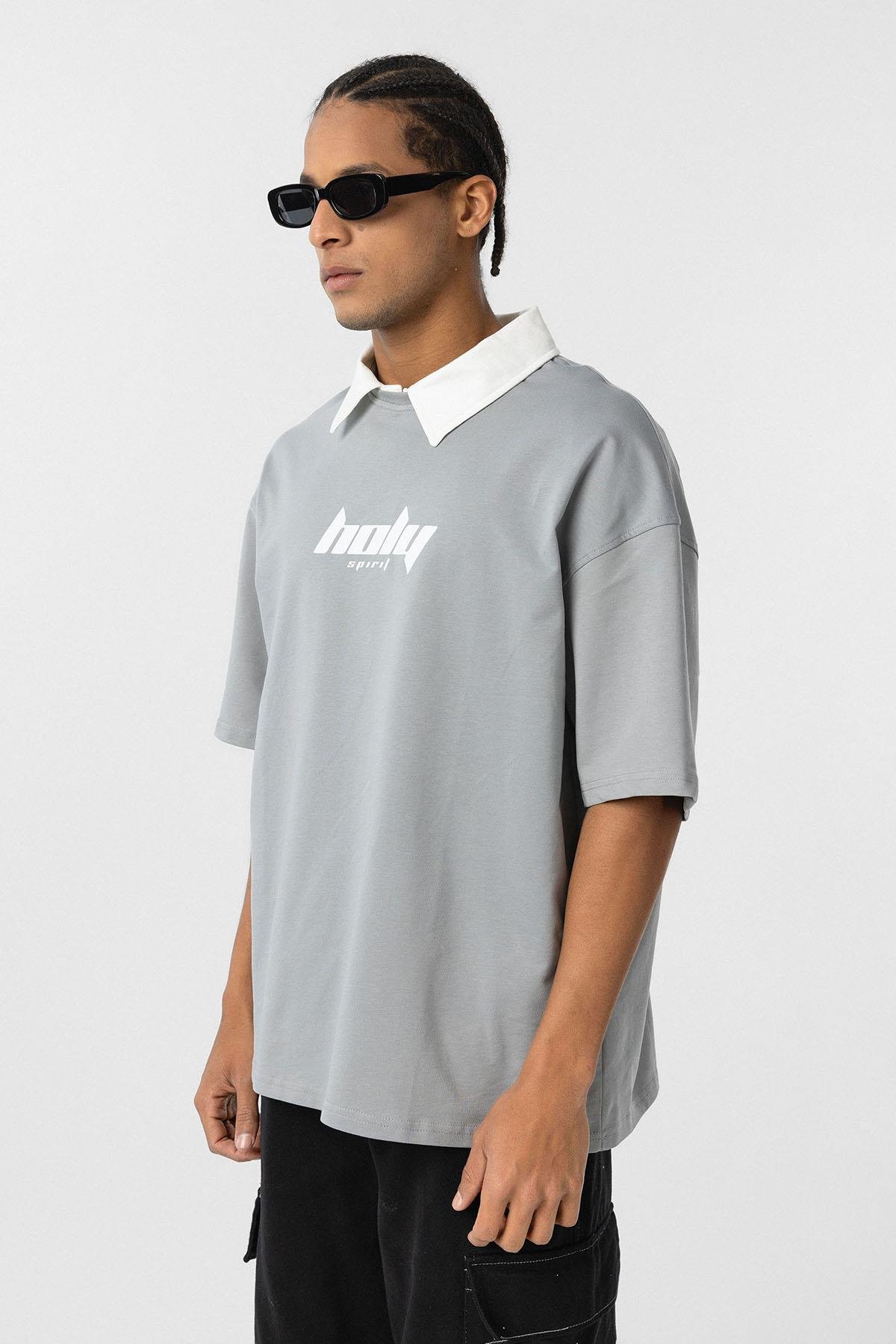 Oversize Tişört Gri