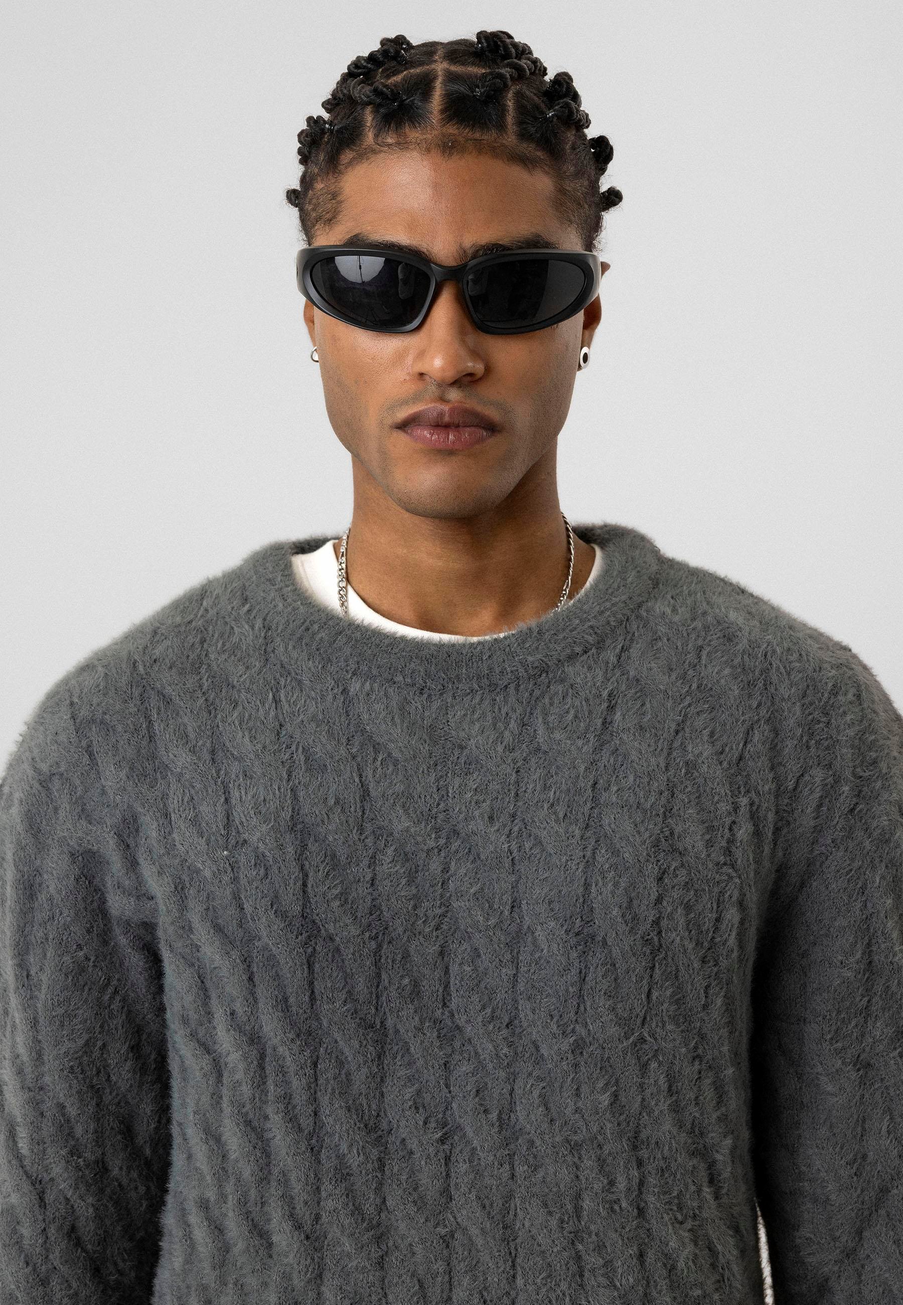 Oversize Triko Kazak Füme