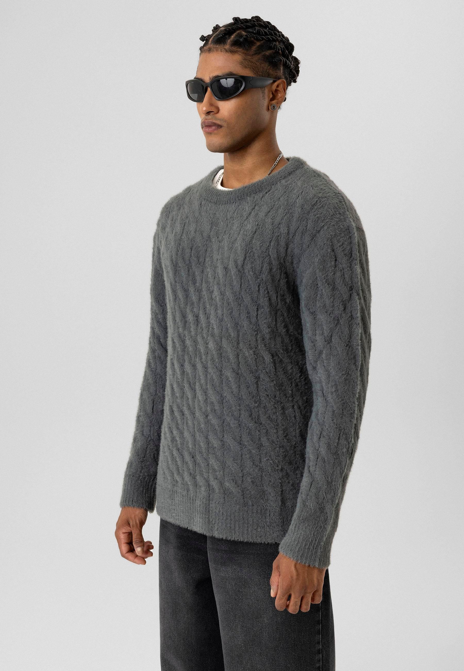 Oversize Triko Kazak Füme
