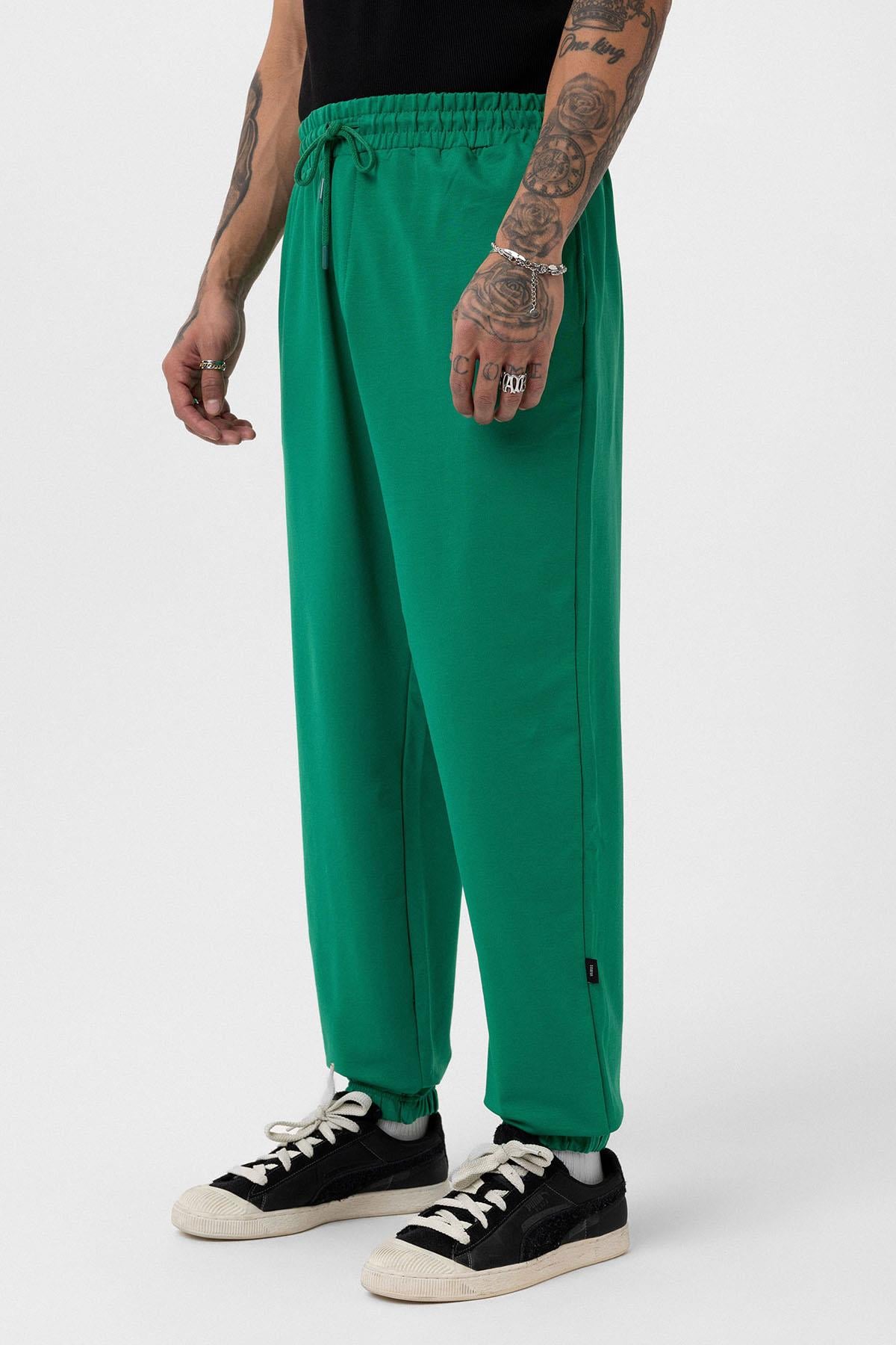 Paça Lastikli Basic Oversize Eşofman Takımı Nefti