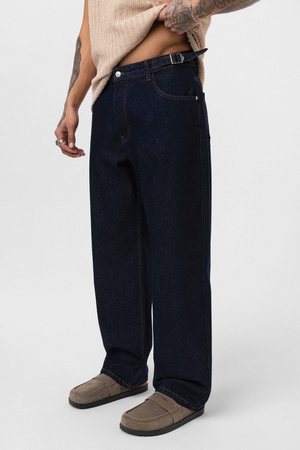 Relaxed Fit Jean Koyu Mavi