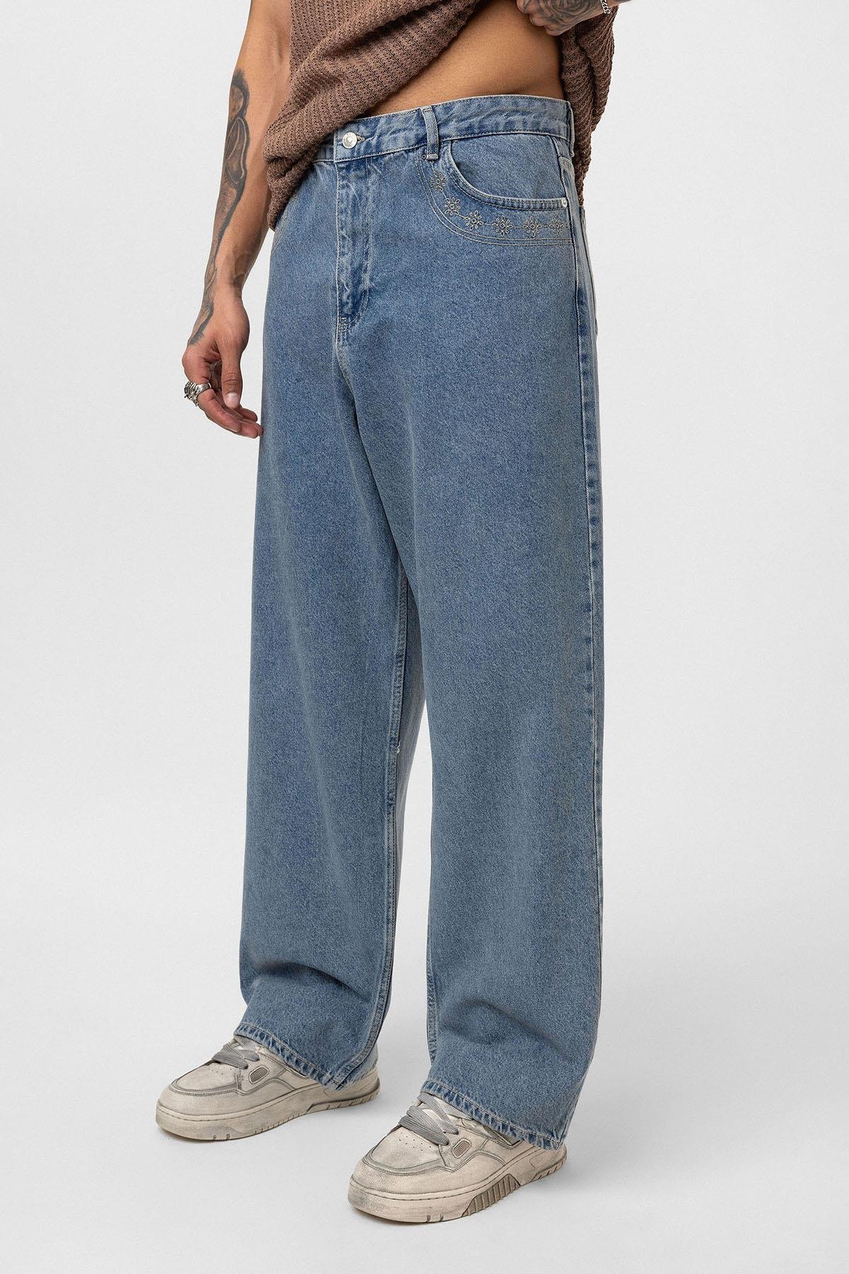 Relaxed Fıt Jean Mavi