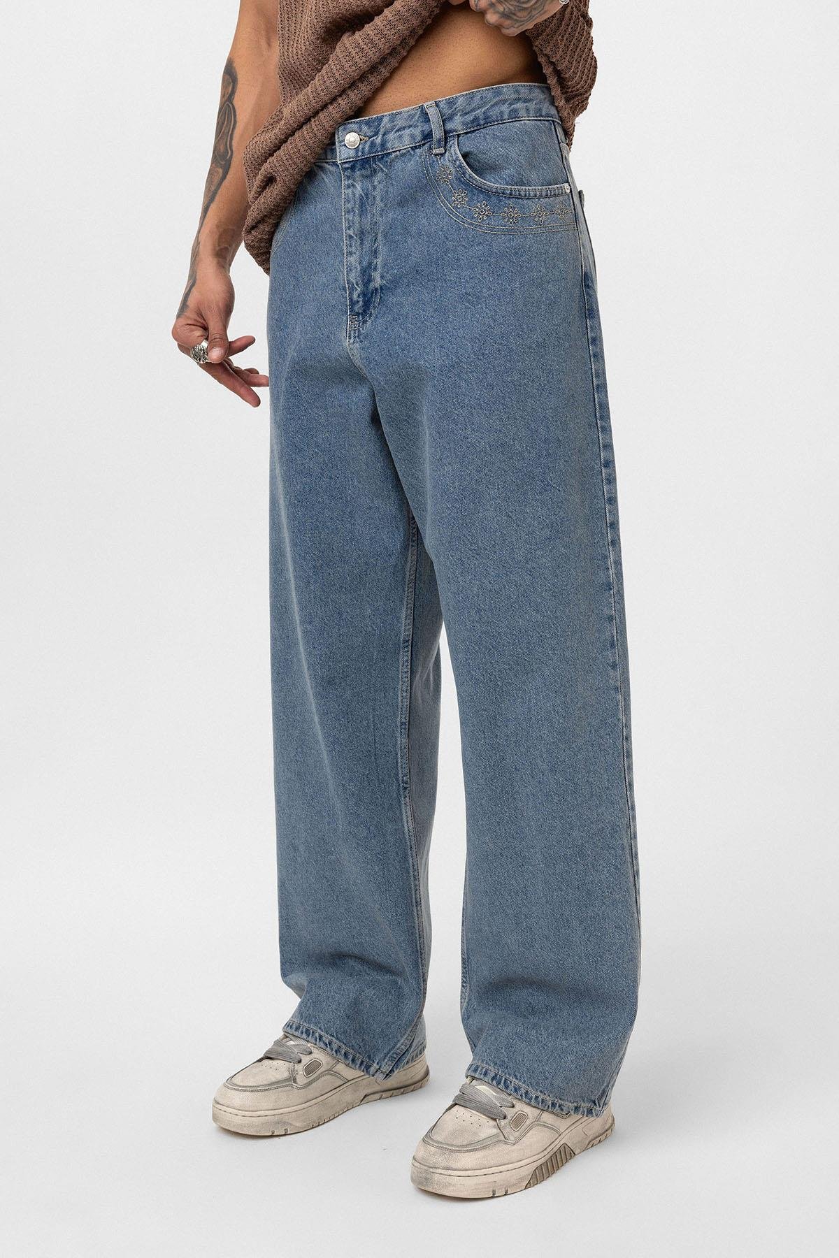 Relaxed Fıt Jean Mavi