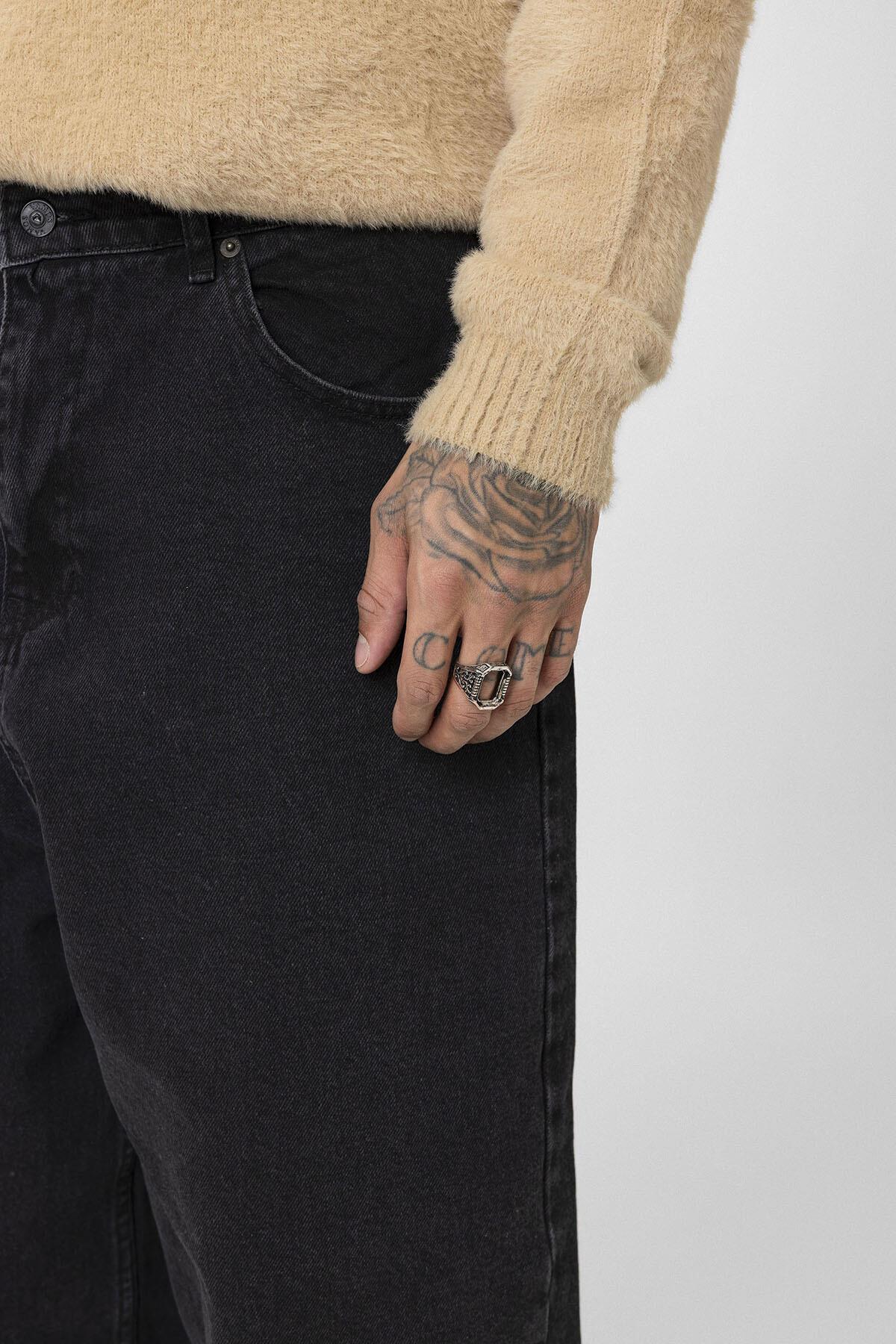 Super Baggy Fıt Jean Antrasit