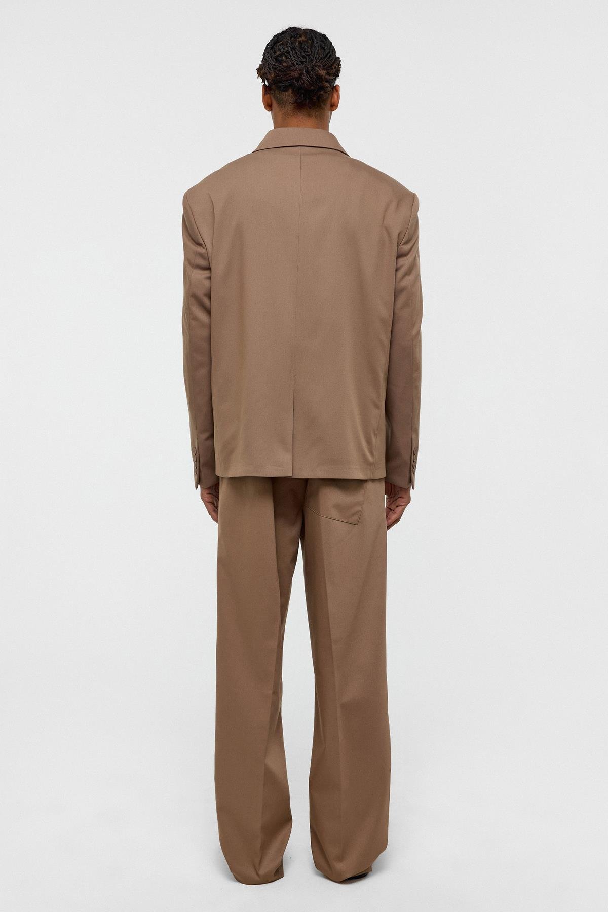 Tek Düğme Oversize Takım Elbise Vizon