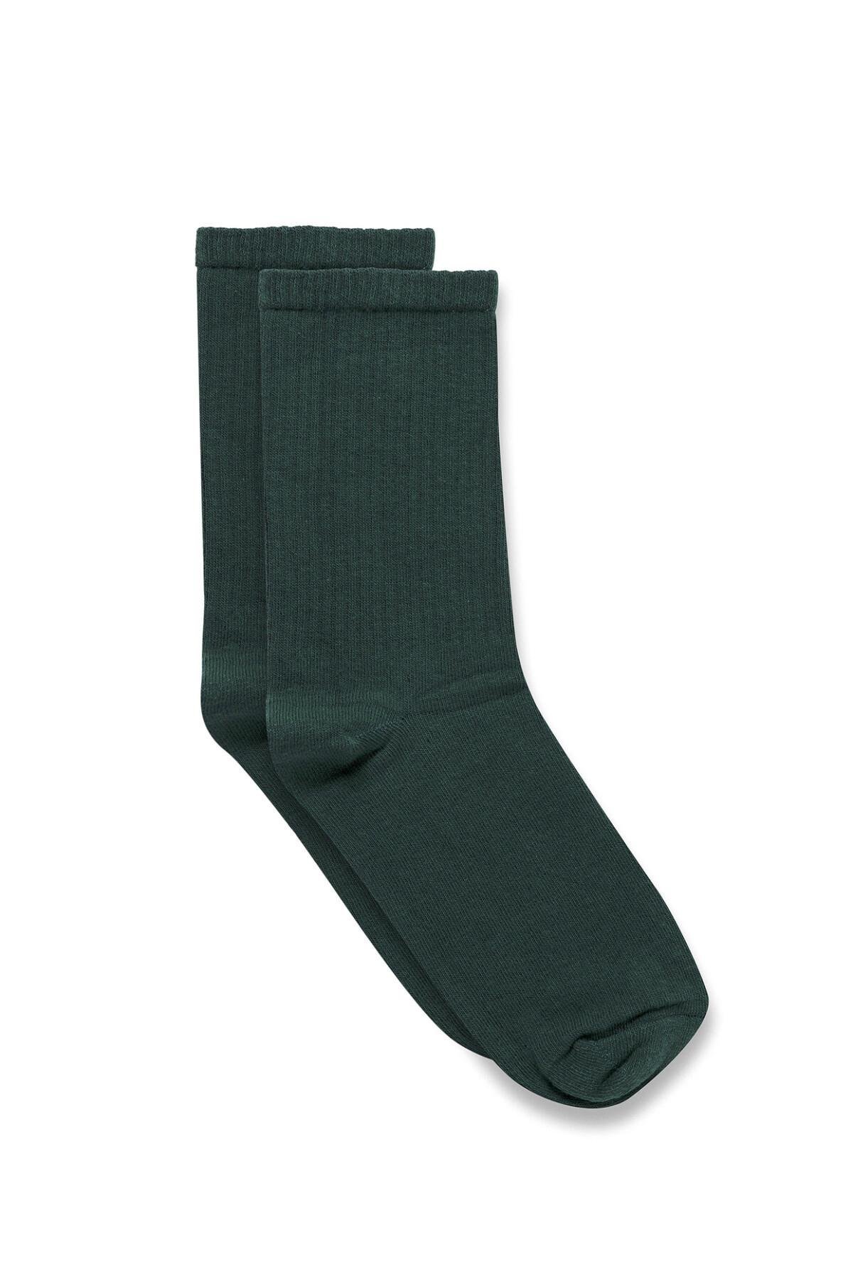 Uzun Basıc Çorap Yeşil