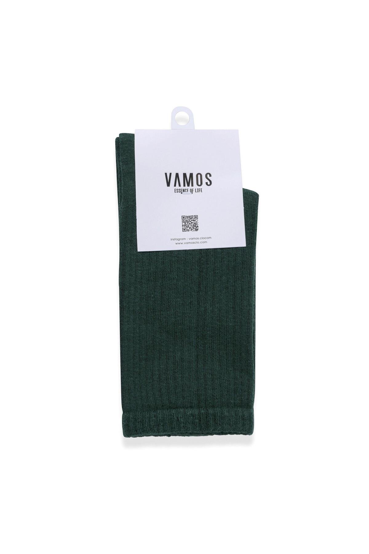 Uzun Basıc Çorap Yeşil