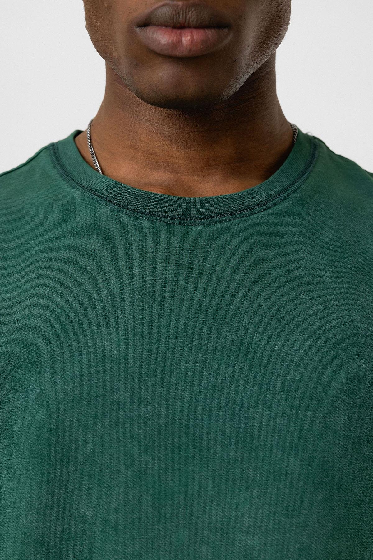 Yıkamalı Basic Oversize Tişört Nefti