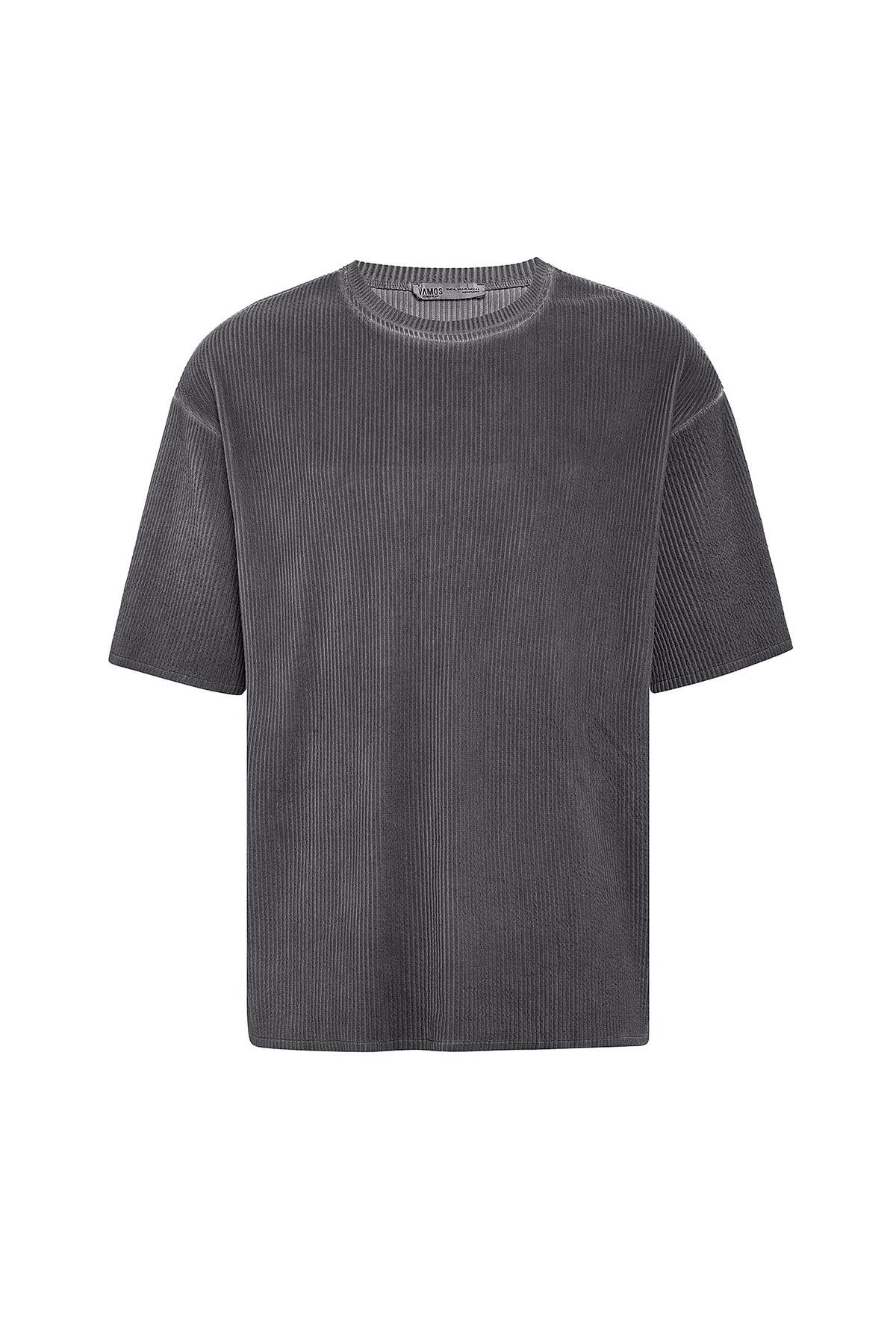 Yıkamalı Ottoman Basic Oversize Tişört Siyah