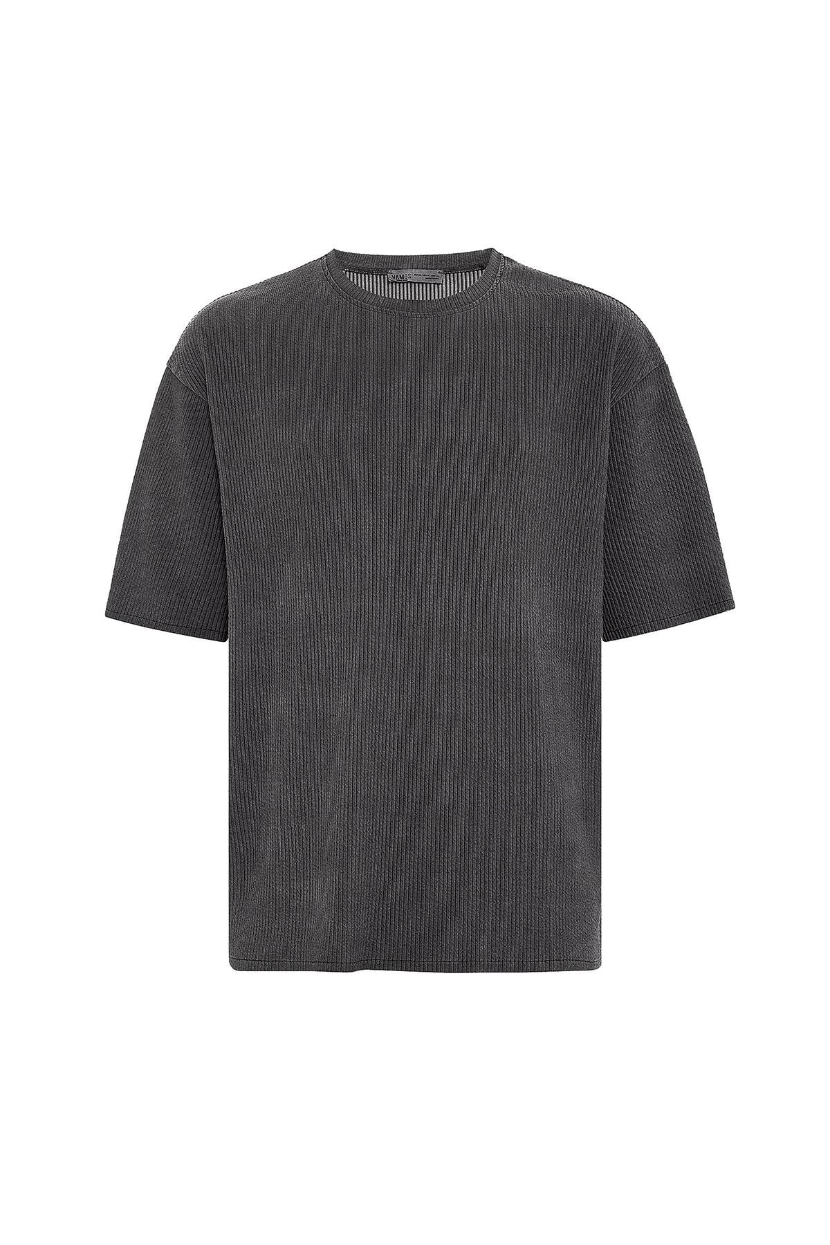 Yıkamalı Ottoman Basic Oversize Tişört Haki