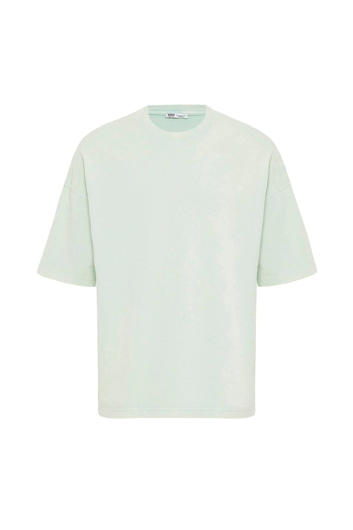 Yıkamalı Oversize Tişört Mint