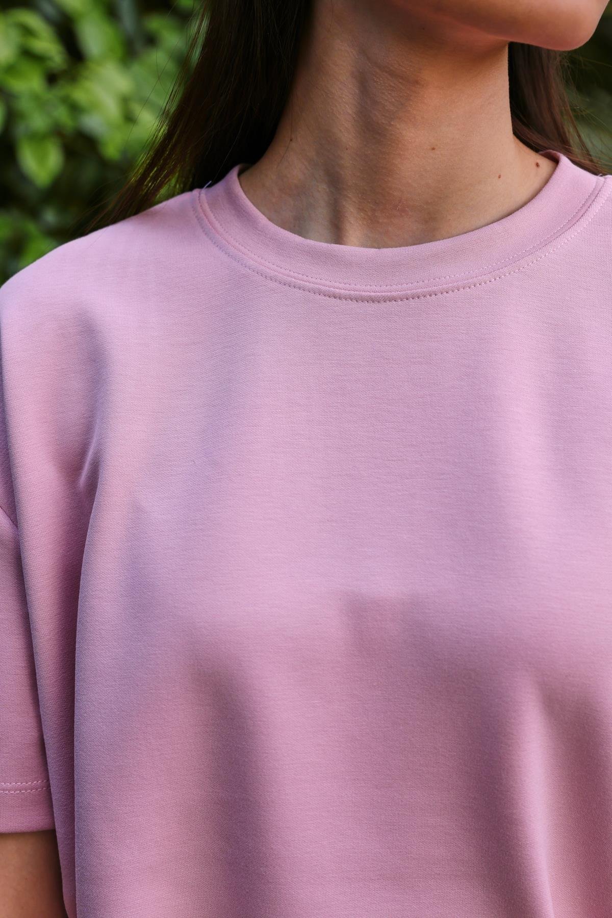 Amore Basic T-shirt Pembe