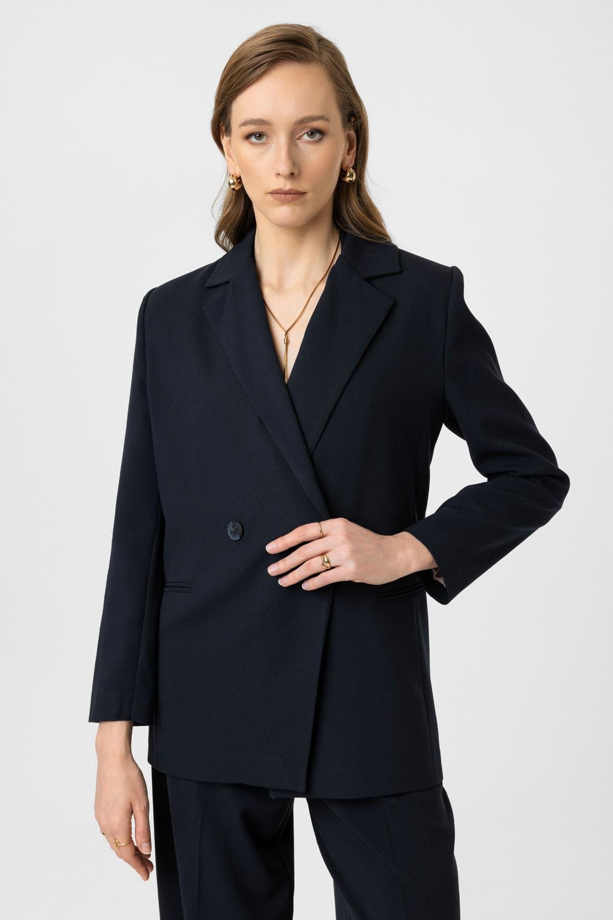 Fernanda Blazer Ceket Lacivert
