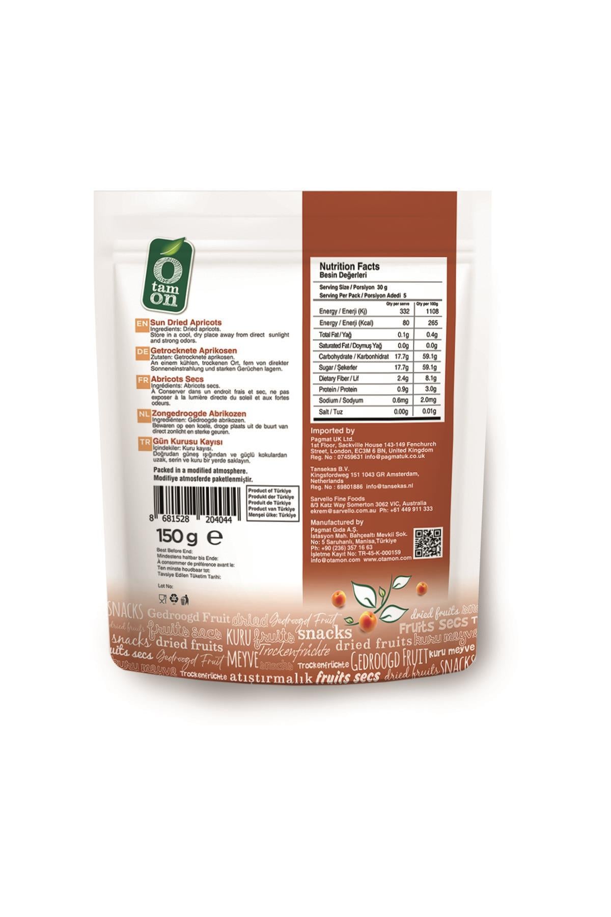 Otamon Gün Kurusu Kayısı 150g