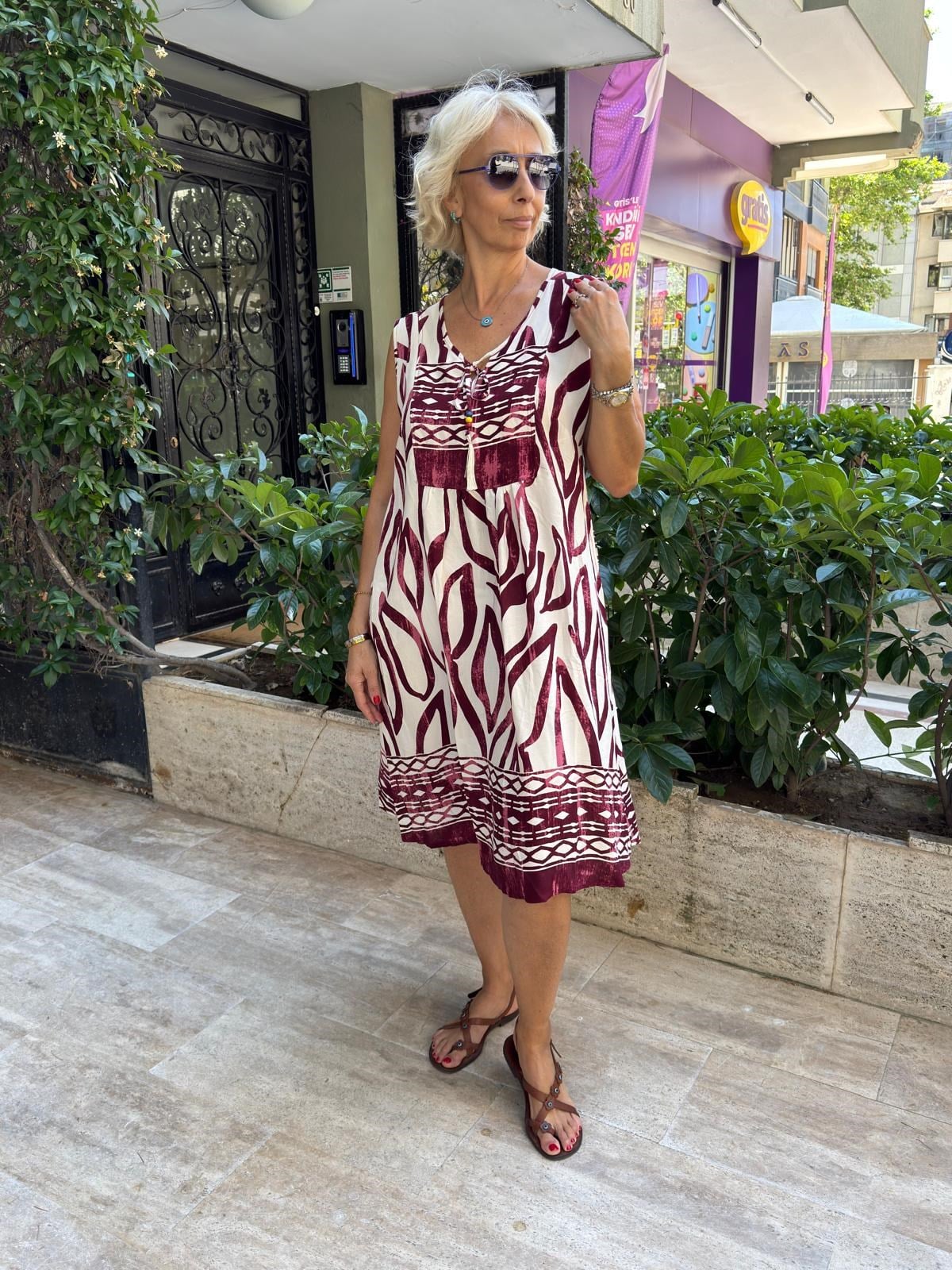 Bohem Askılı Elbise