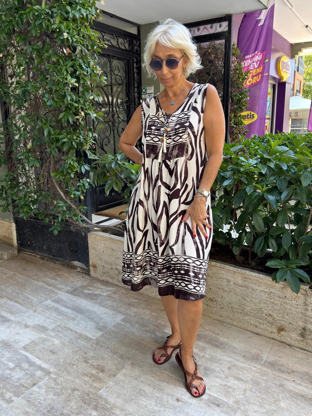 Bohem Askılı Elbise