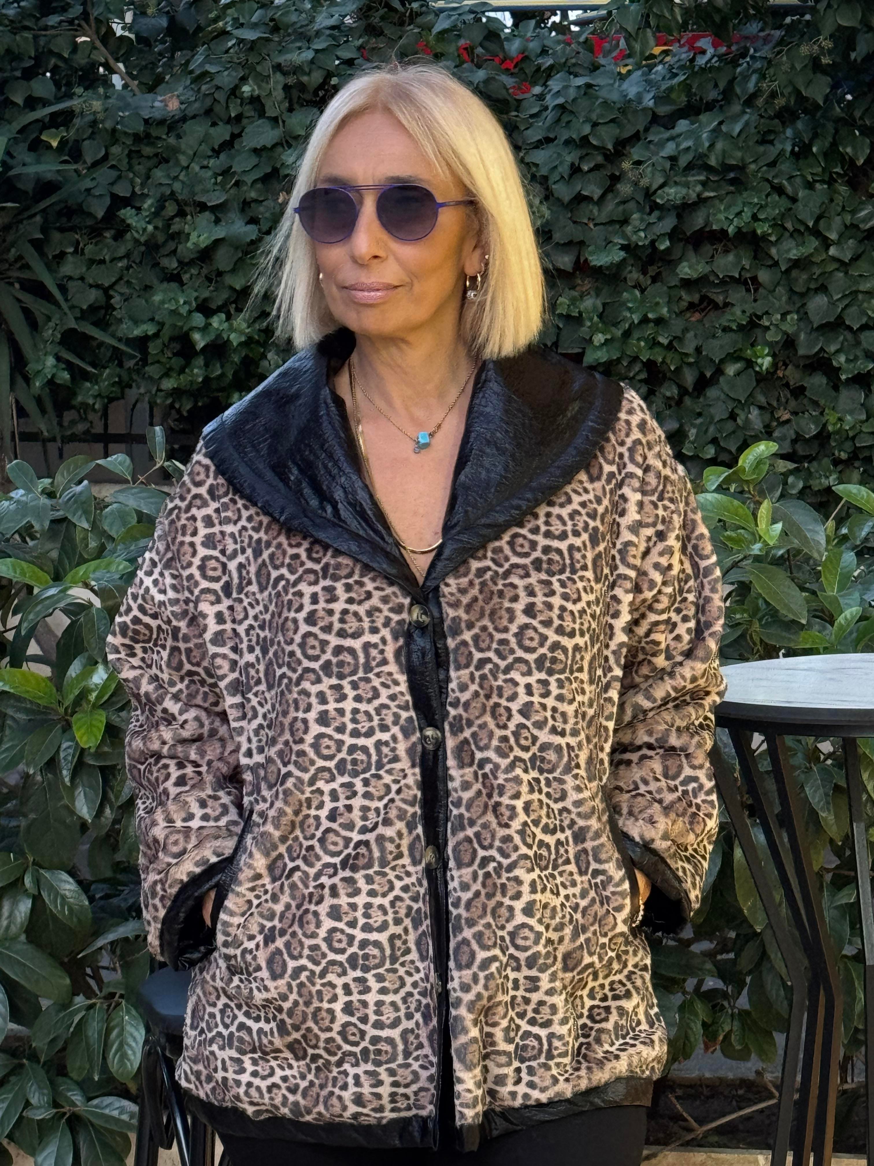 Çift Taraflı Leopar Kaban